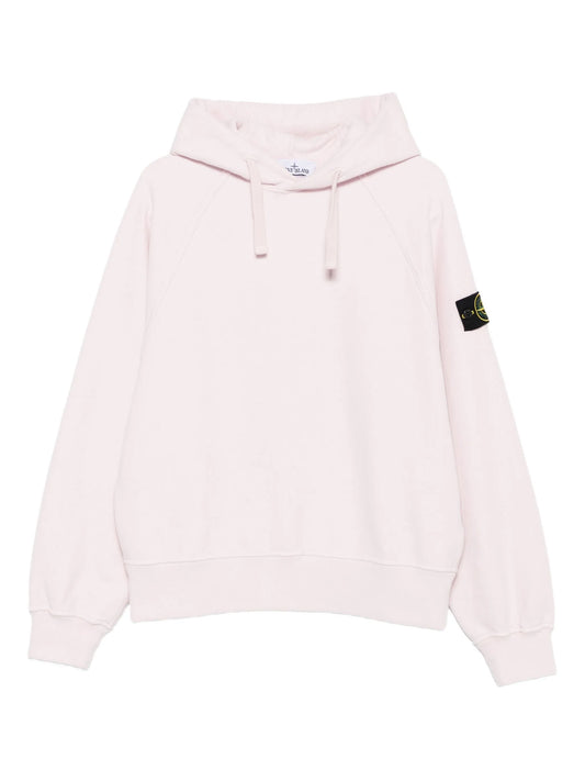 logo-patch hooded sweater