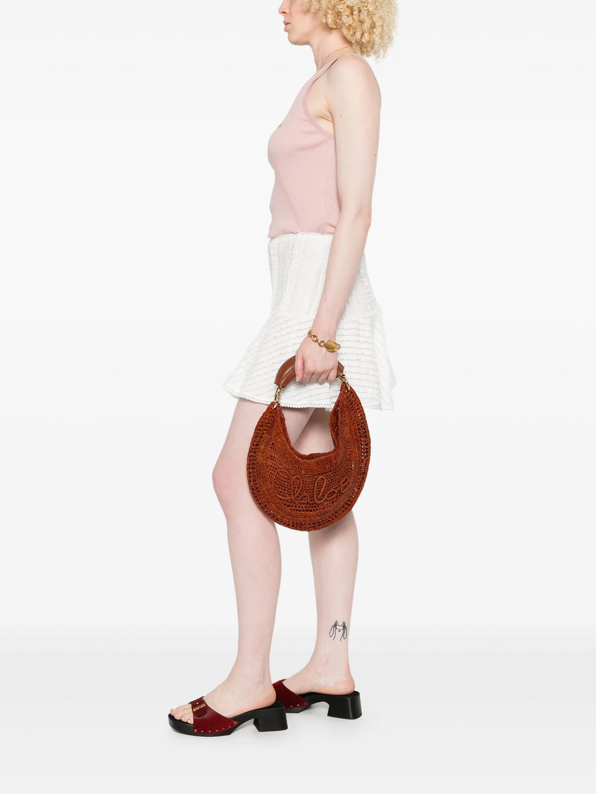 Summer Banana shoulder bag in raffia