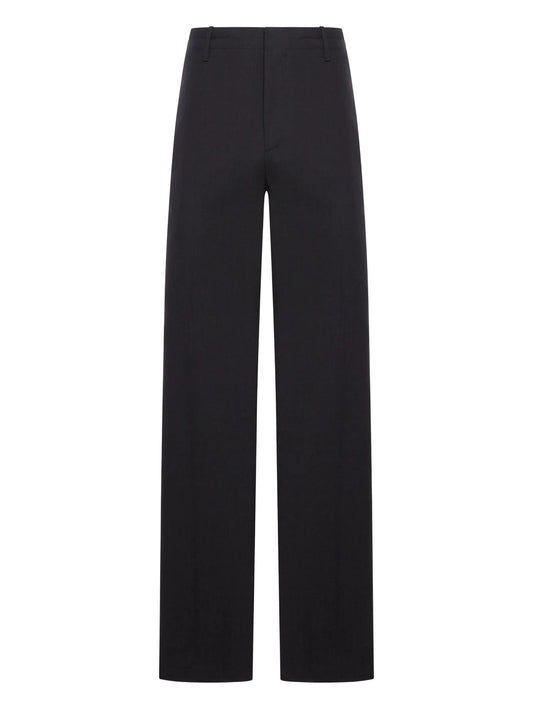 pocket-detail wool trousers