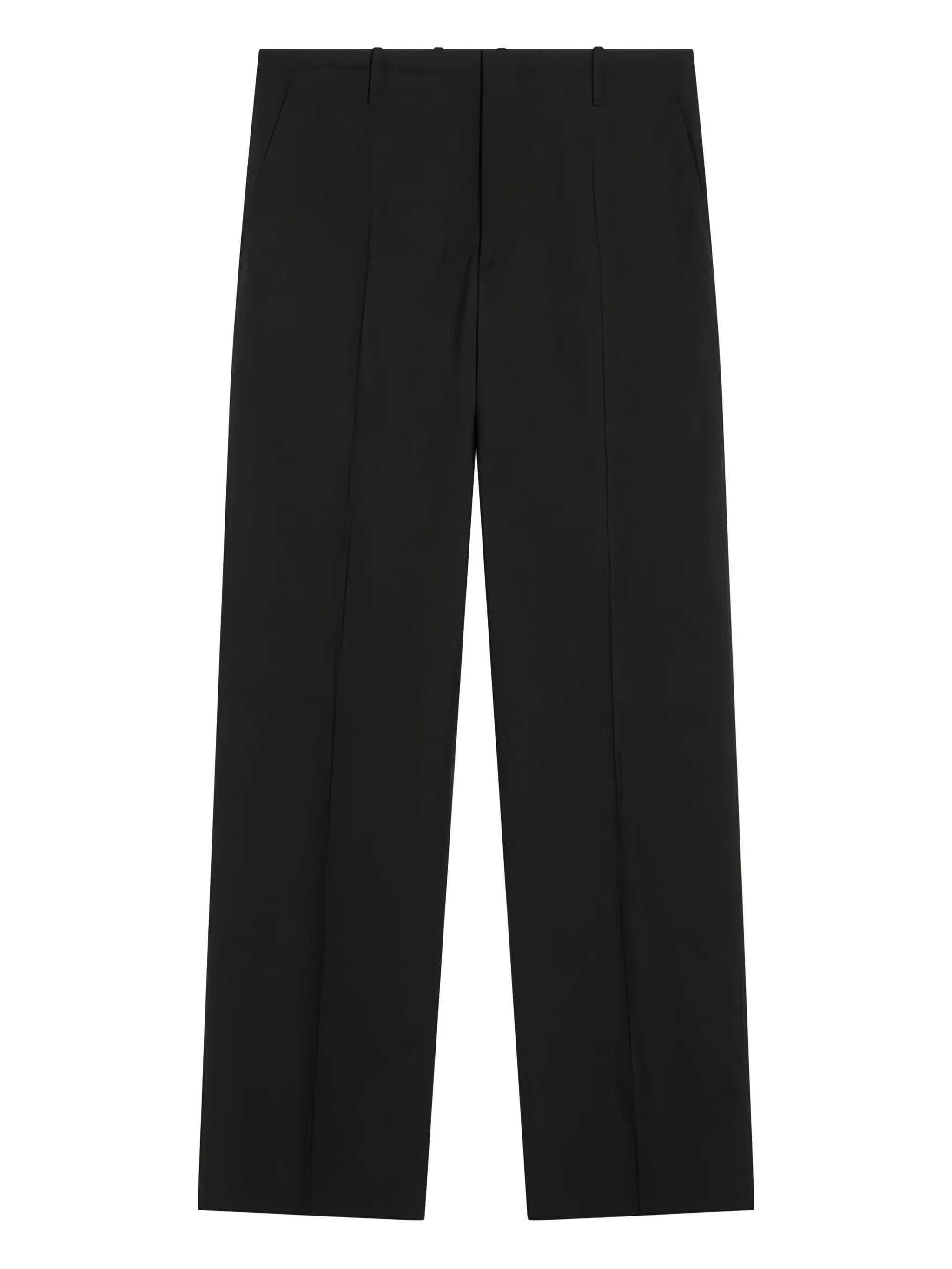 pocket-detail wool trousers