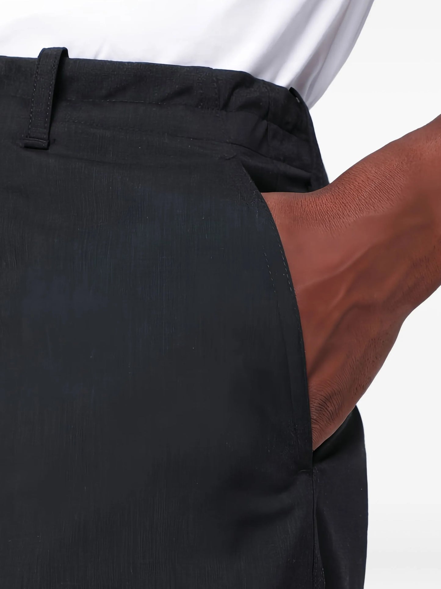pocket-detail wool trousers