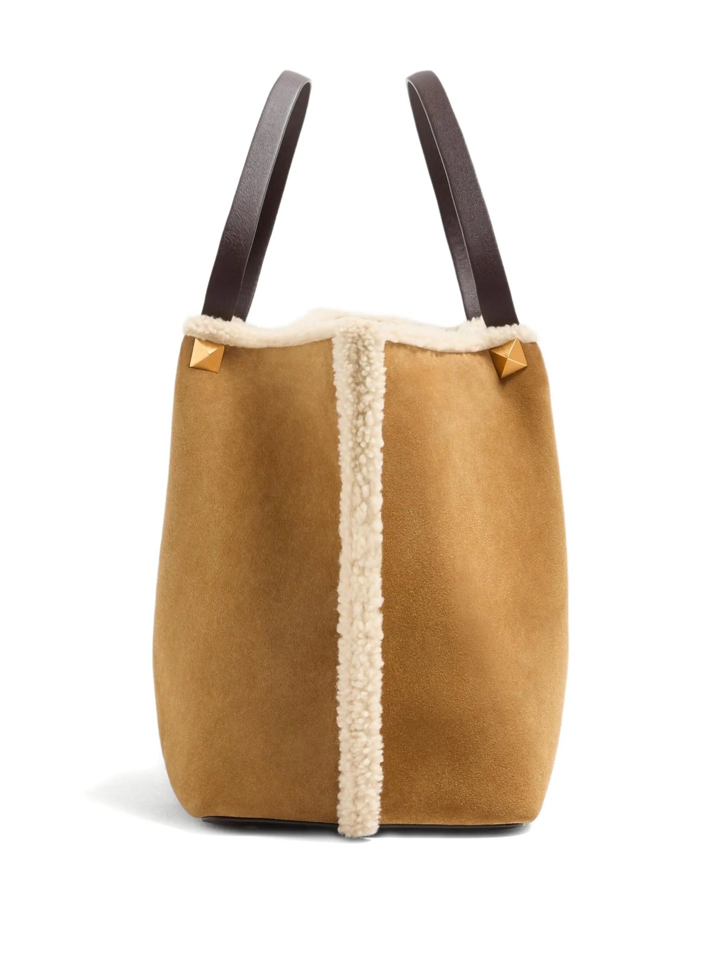 medium VLogo Signature suede tote bag