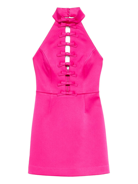 bow-detail halterneck dress