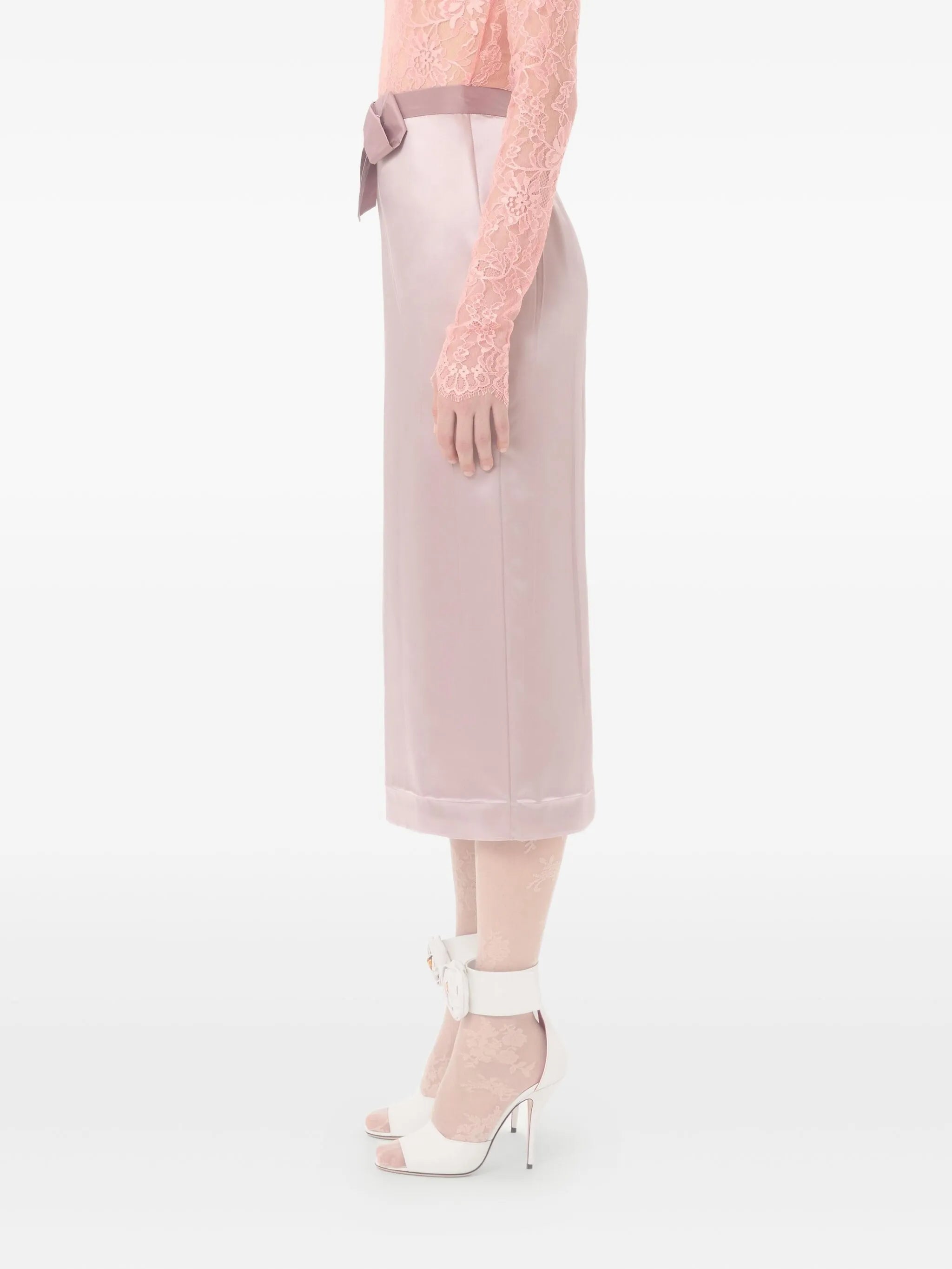 bow-detail midi skirt