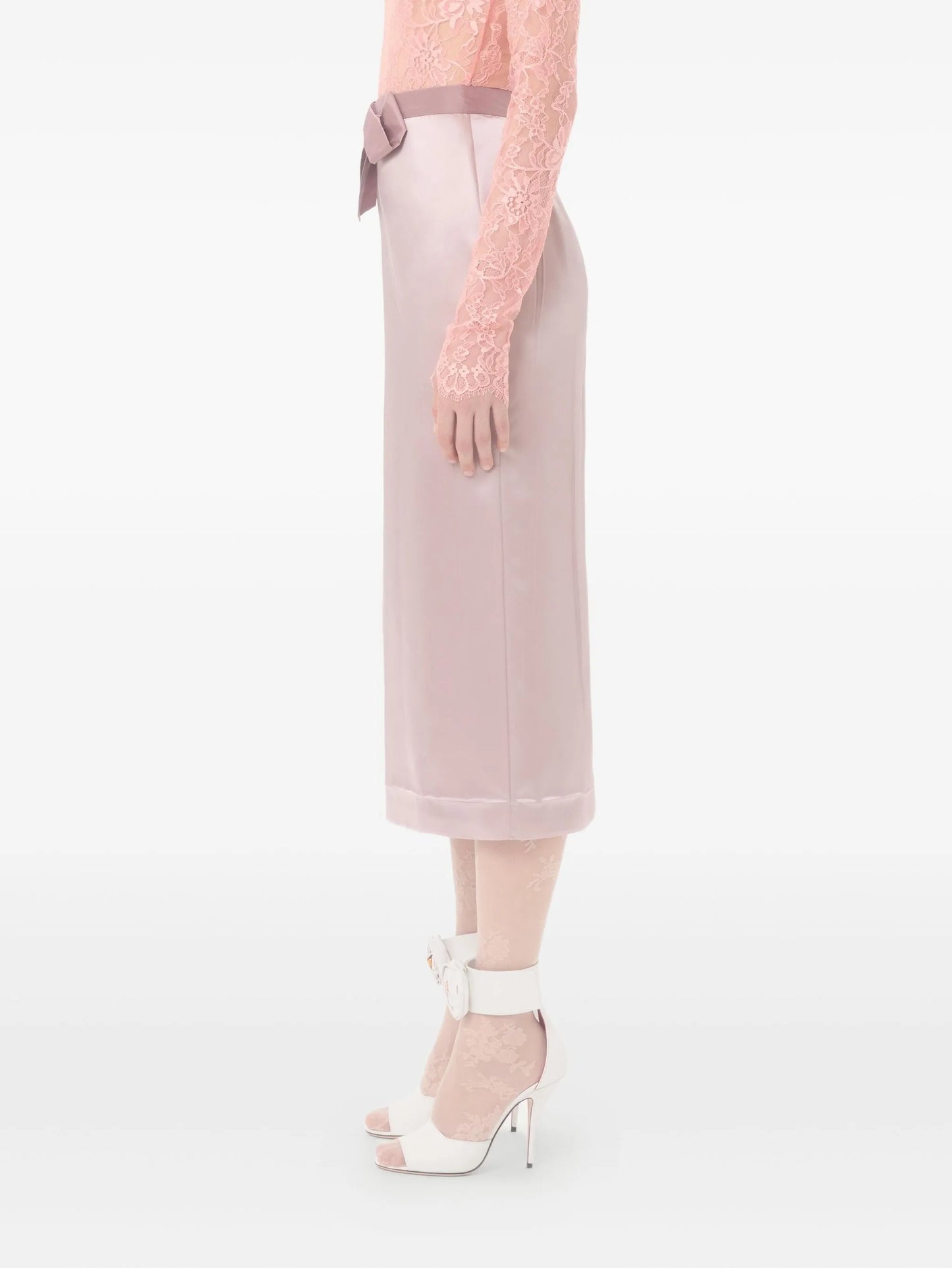 bow-detail midi skirt