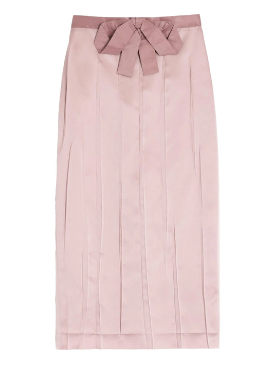 bow-detail midi skirt