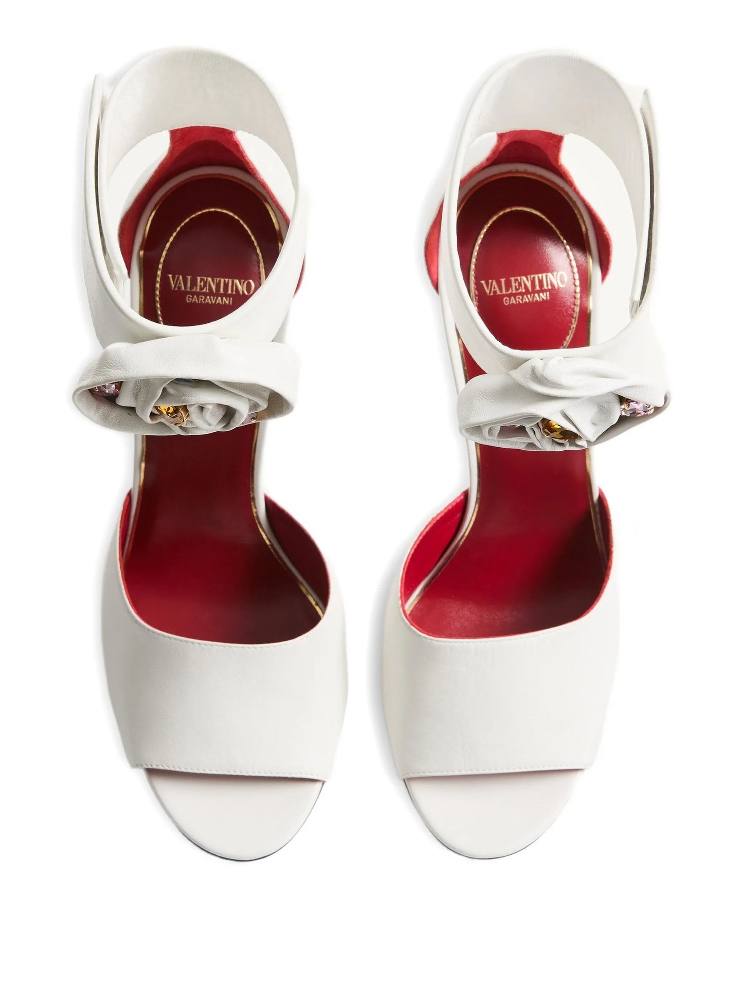 105mm Drip Rose rose-detail ankle-strap sandals