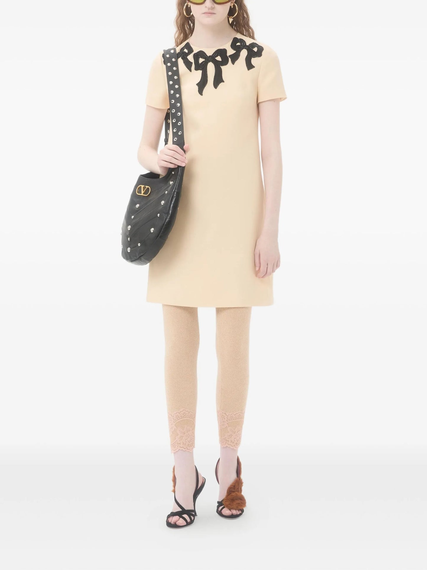 bow-embroidered dress