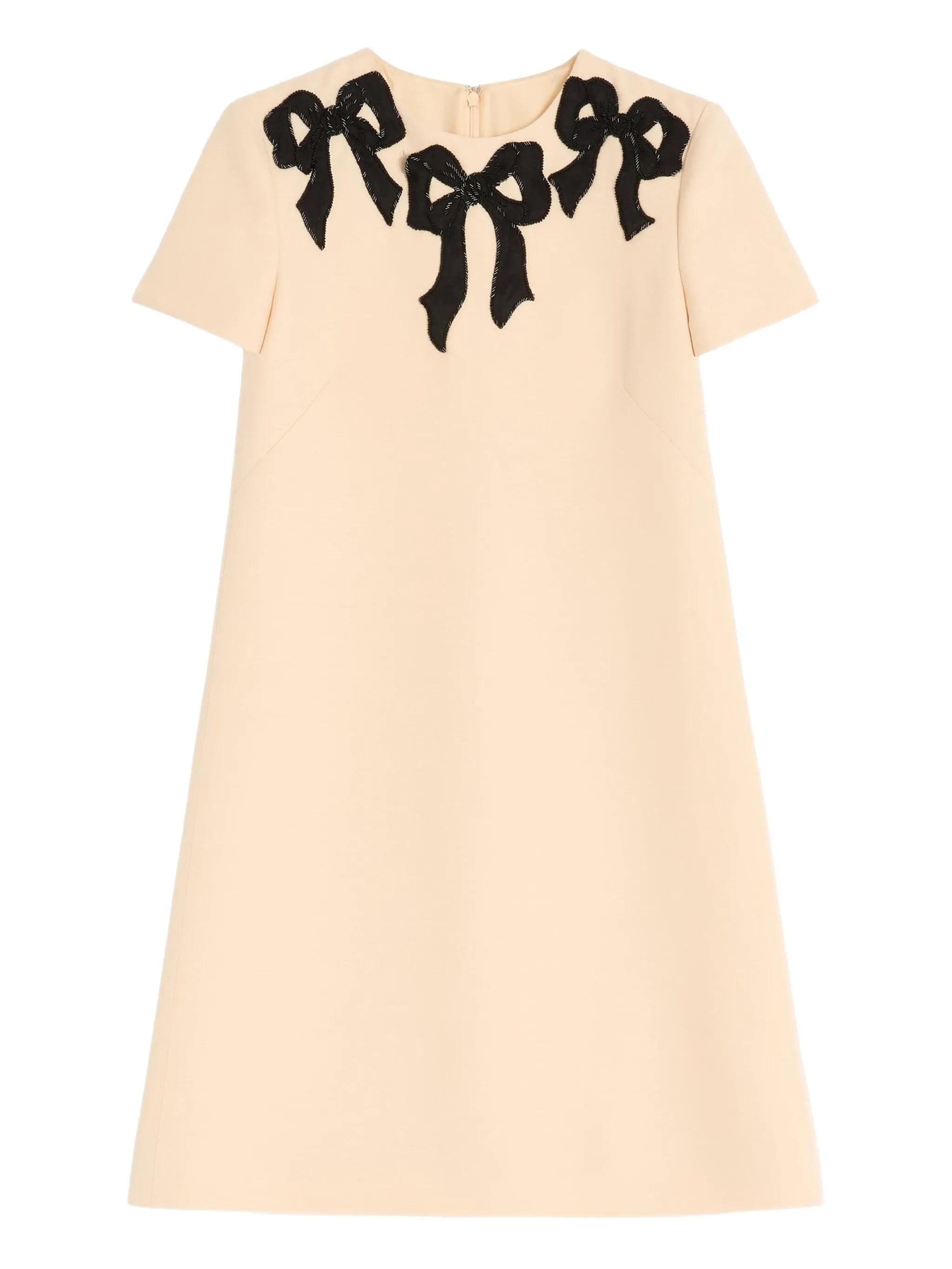 bow-embroidered dress