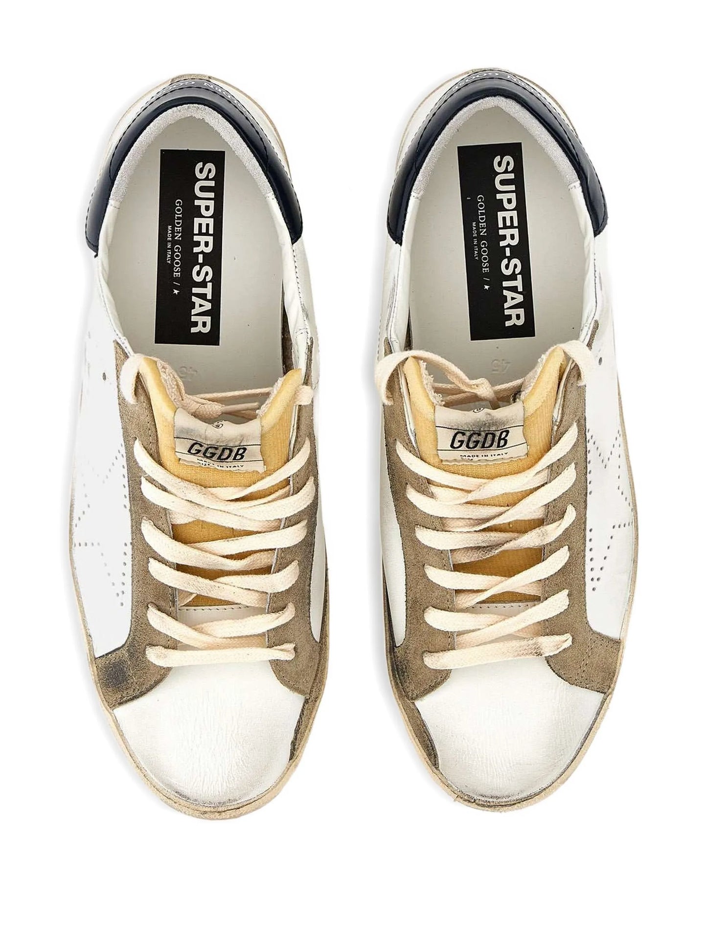 Super-Star used-effect leather low-top sneakers