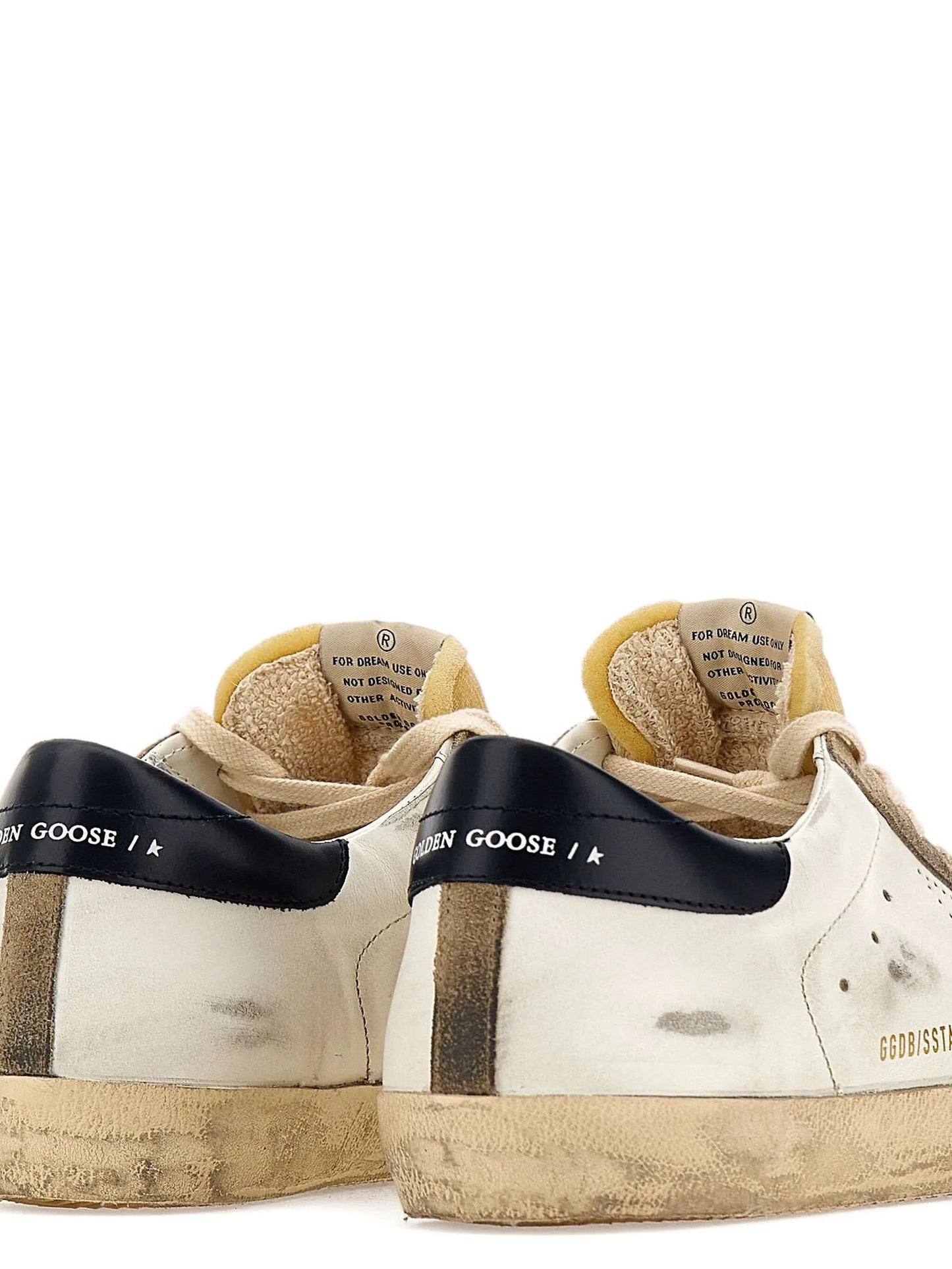 Super-Star used-effect leather low-top sneakers