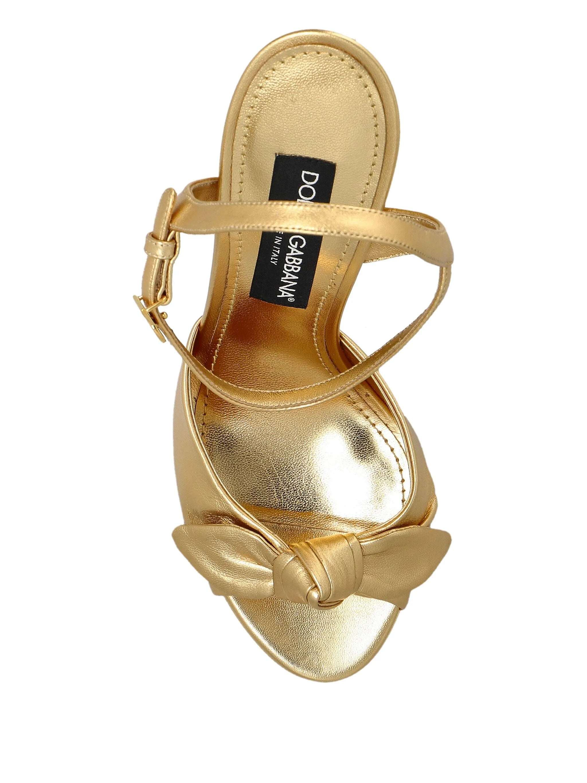 115mm leather heeled sandals