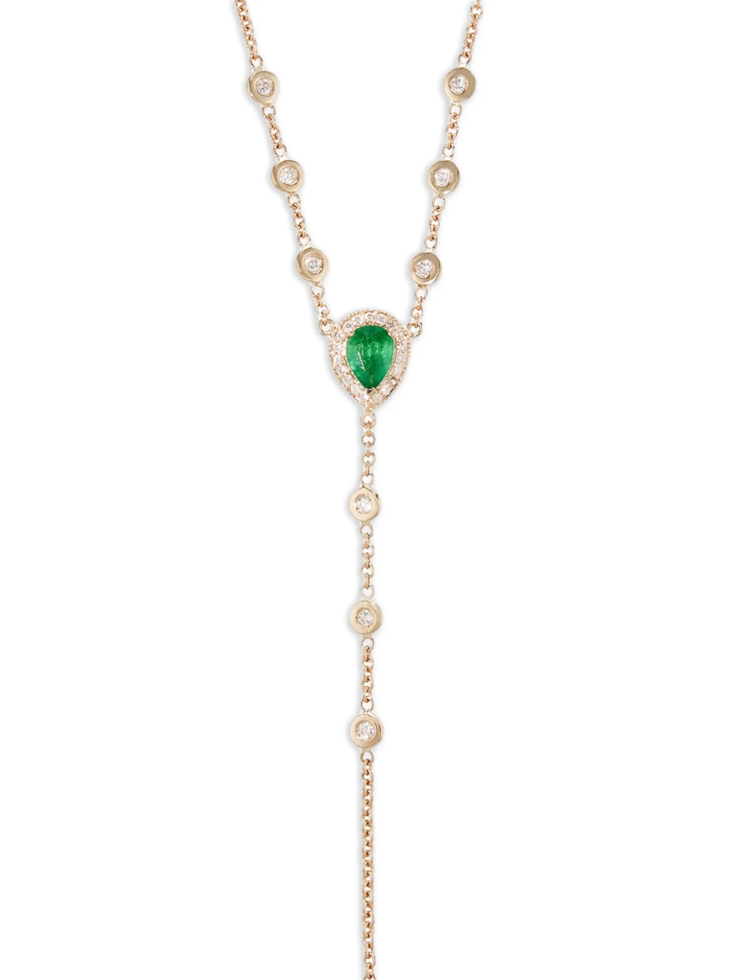 14K yellow gold emerald diamond bracelet