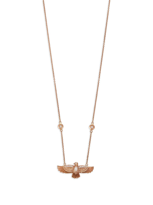 14K Yellow Gold Thunderbird Diamond necklace