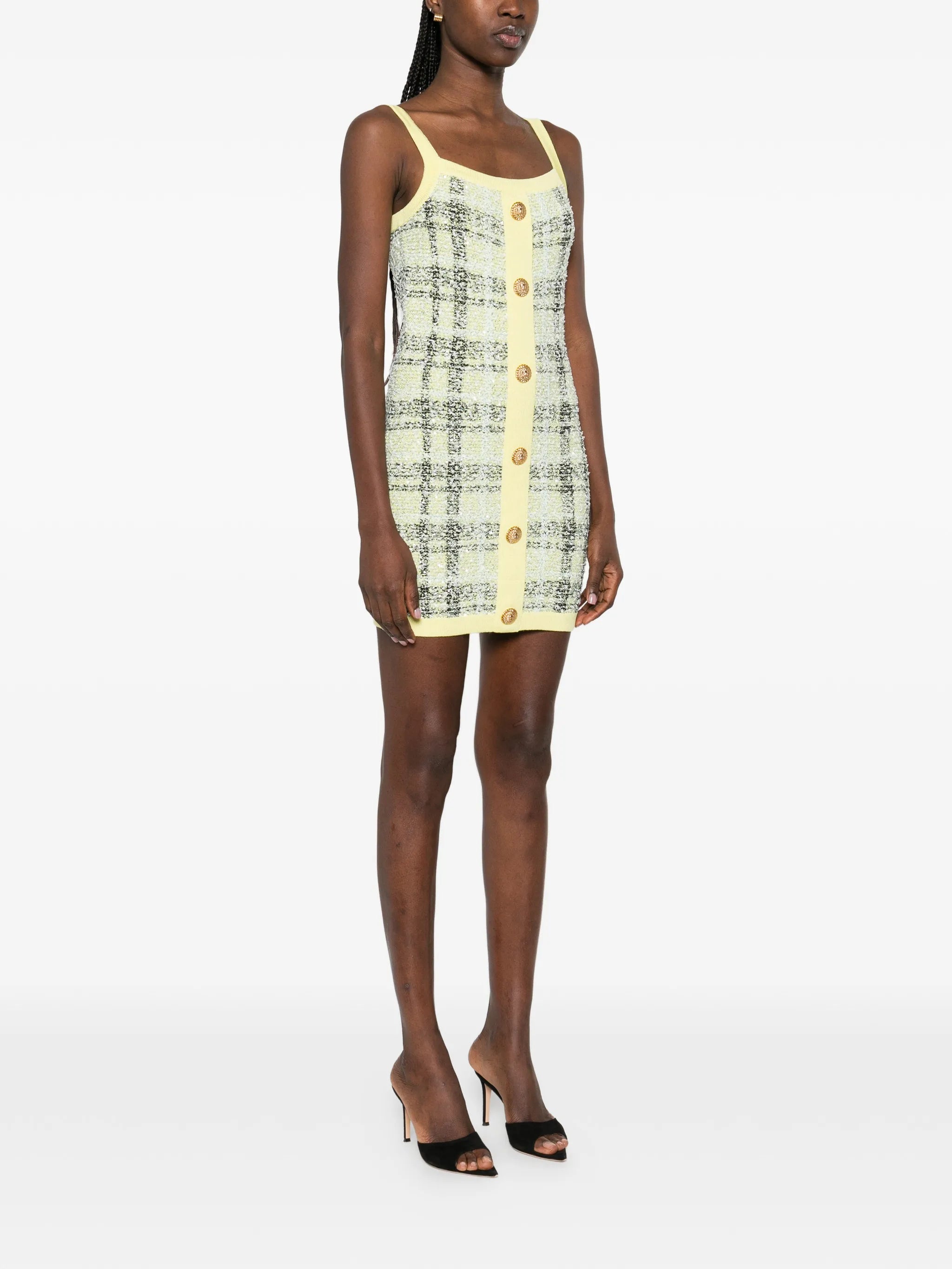 buttoned mini dress