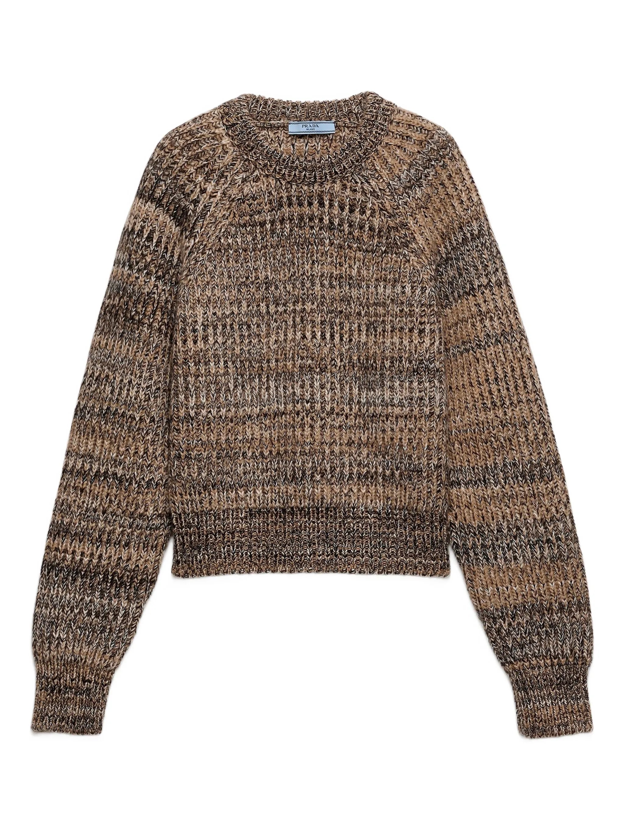 ribbed-knit raglan-sleeve sweater