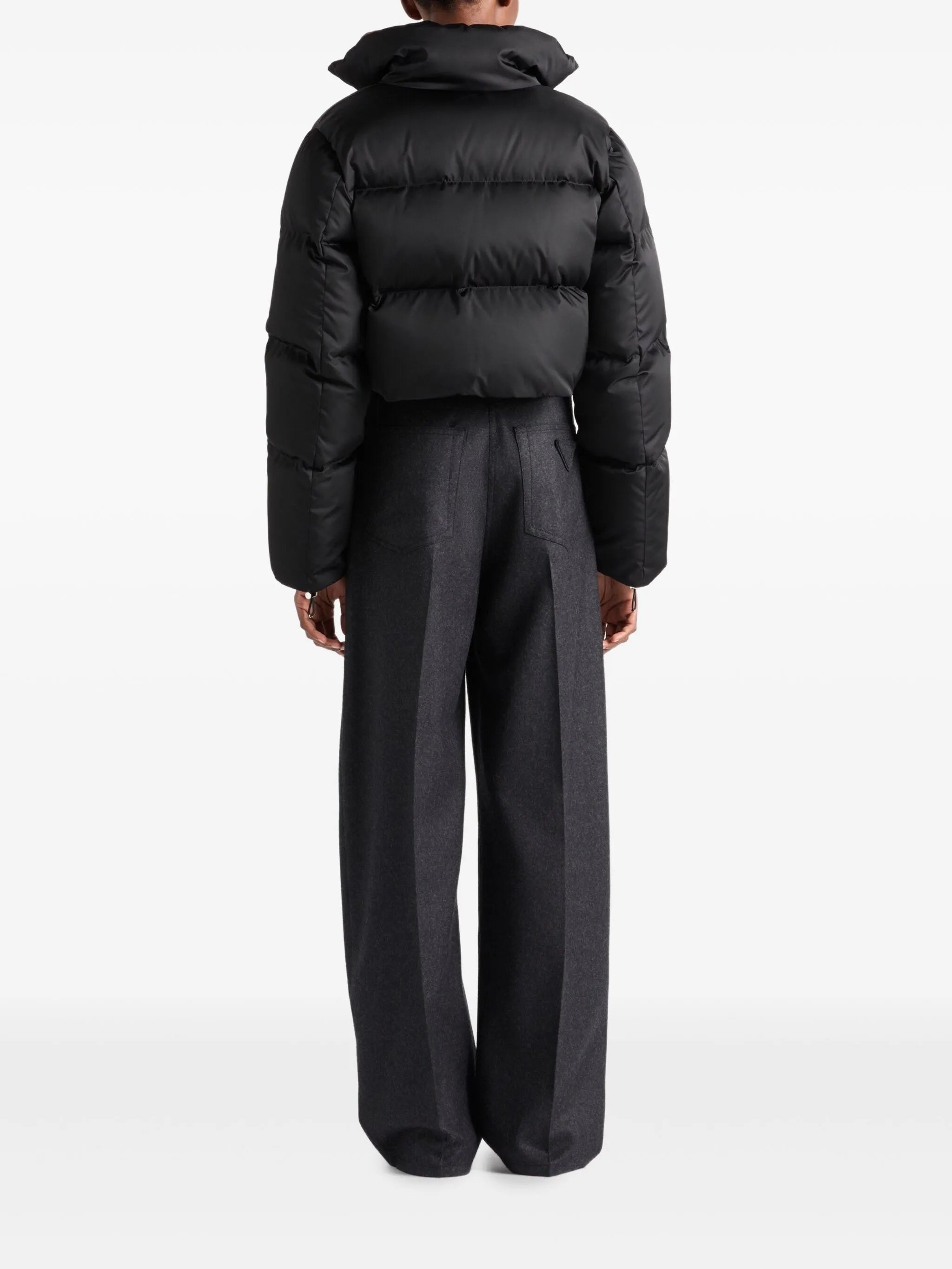 cropped Re-Nylon down jacket