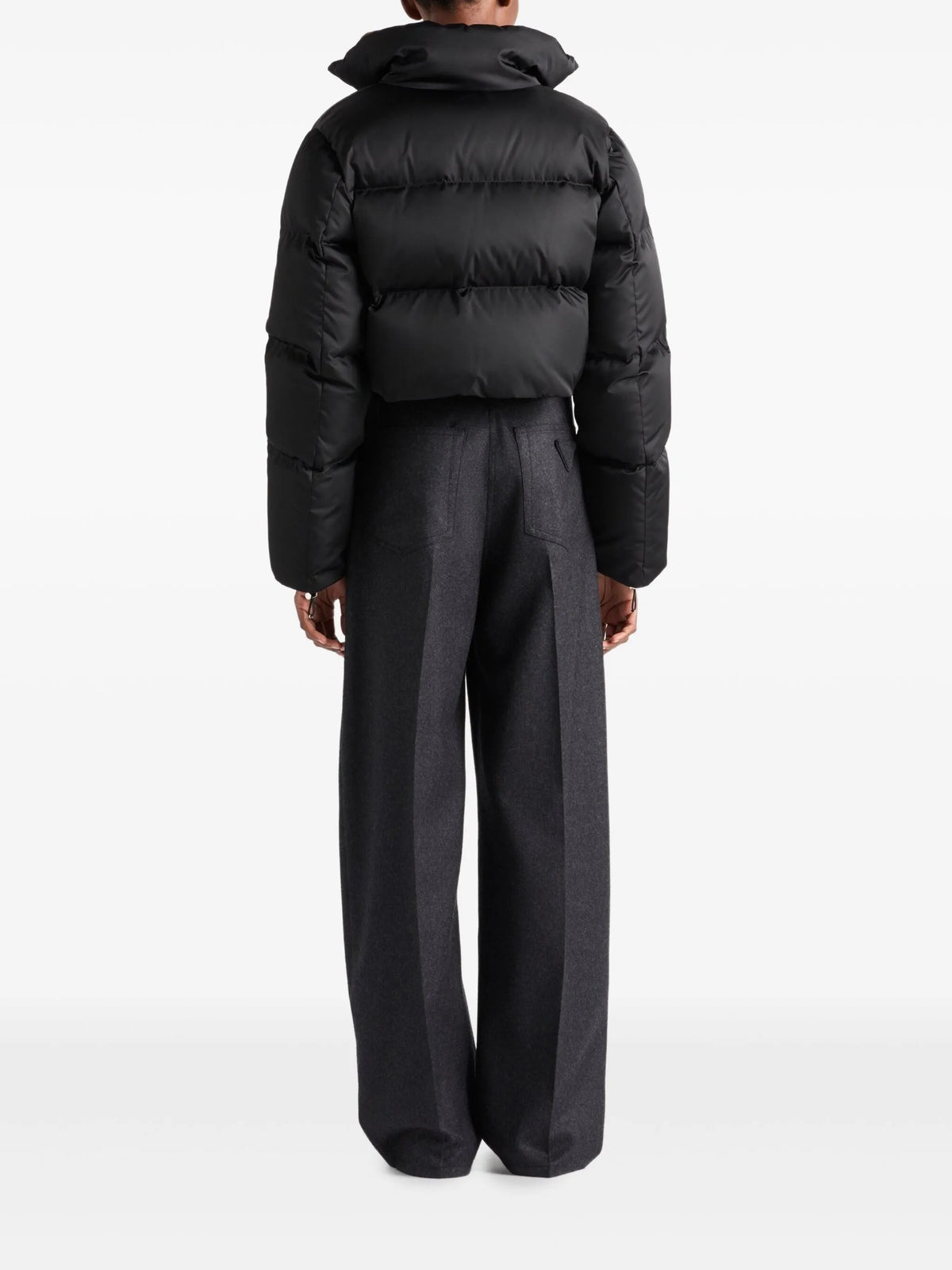 cropped Re-Nylon down jacket