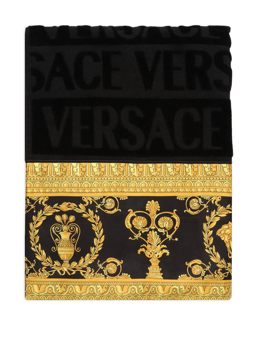 Barocco-print towel