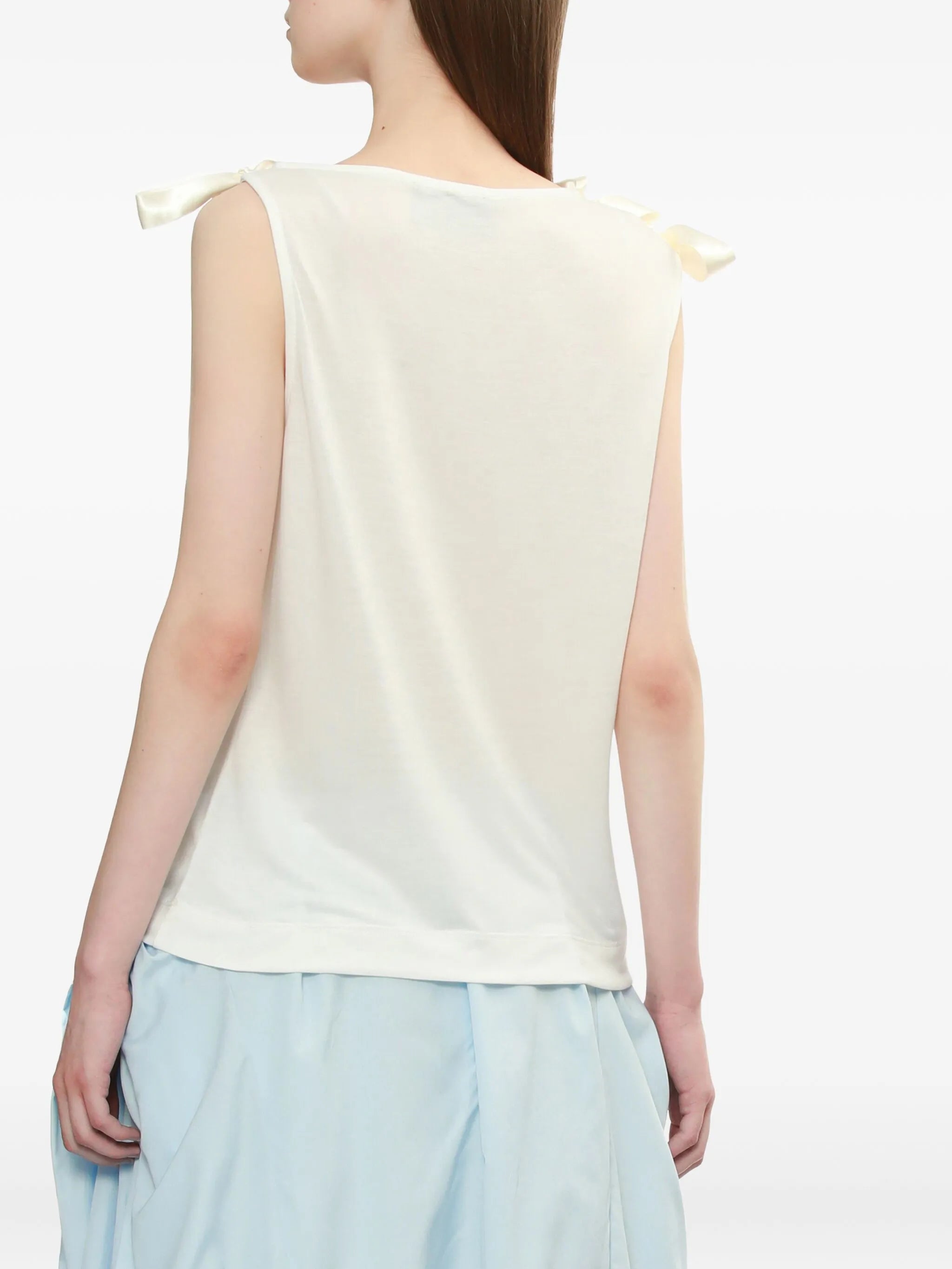 ribbon-detail sleeveless top