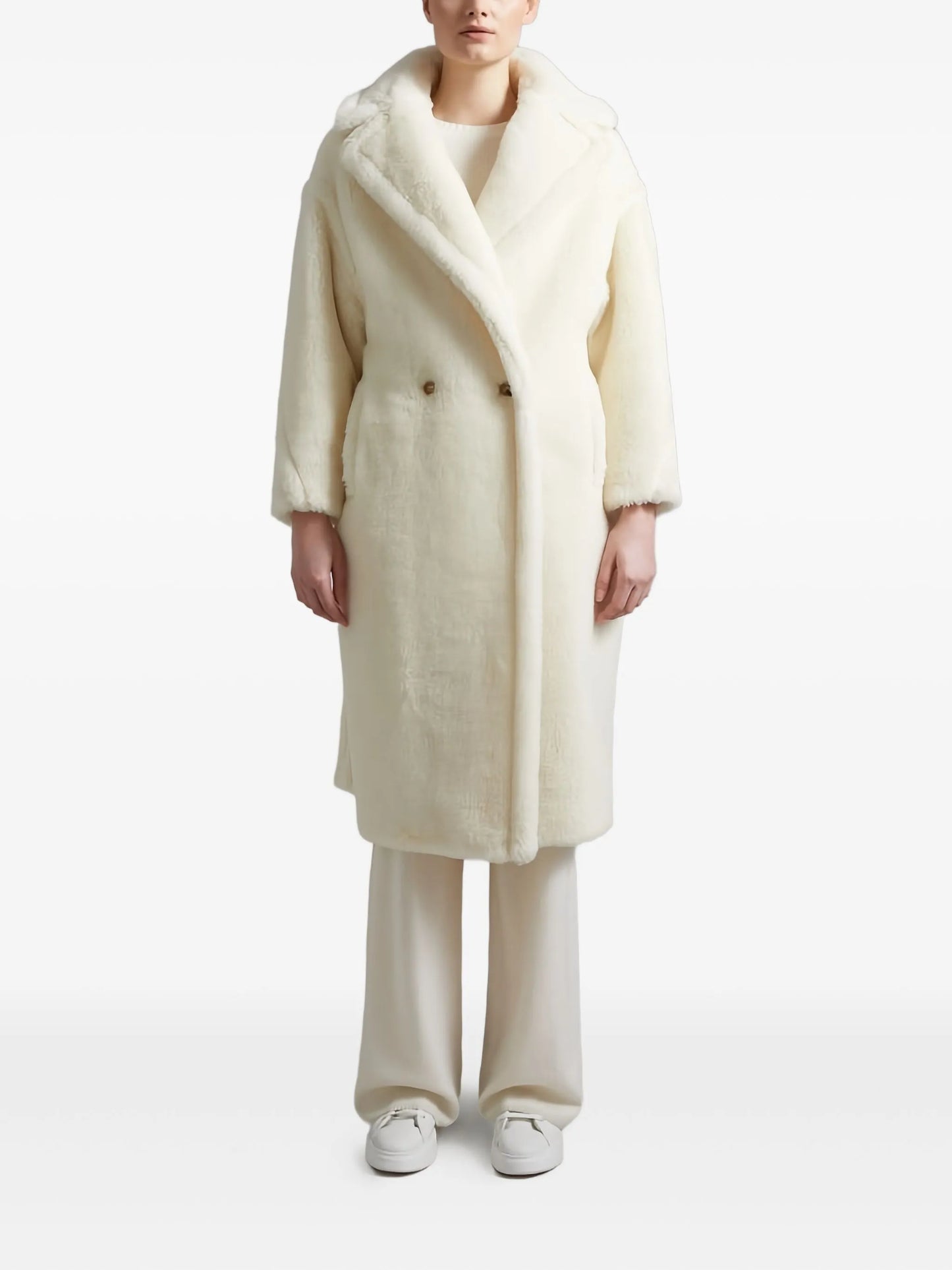 Teddy Bear Icon double-breasted coat