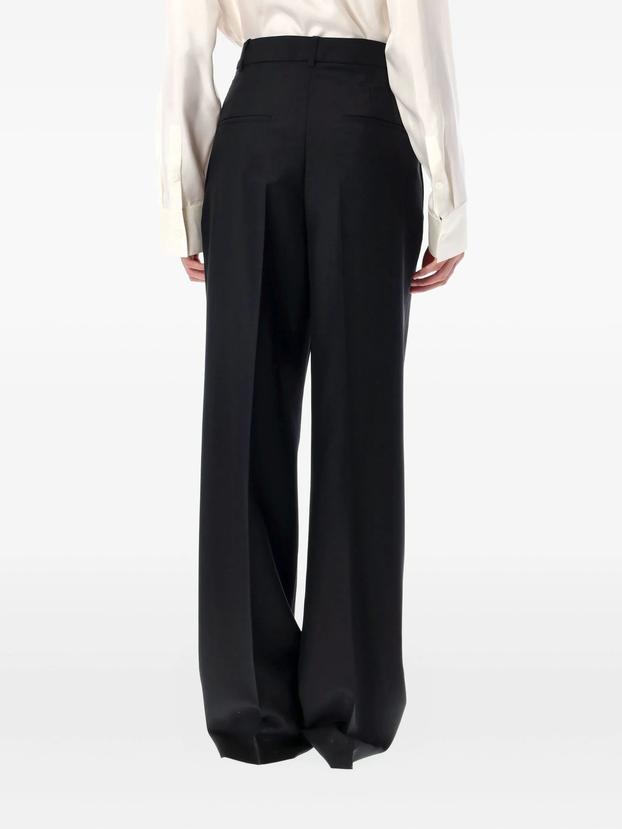 pleated tailored trousers