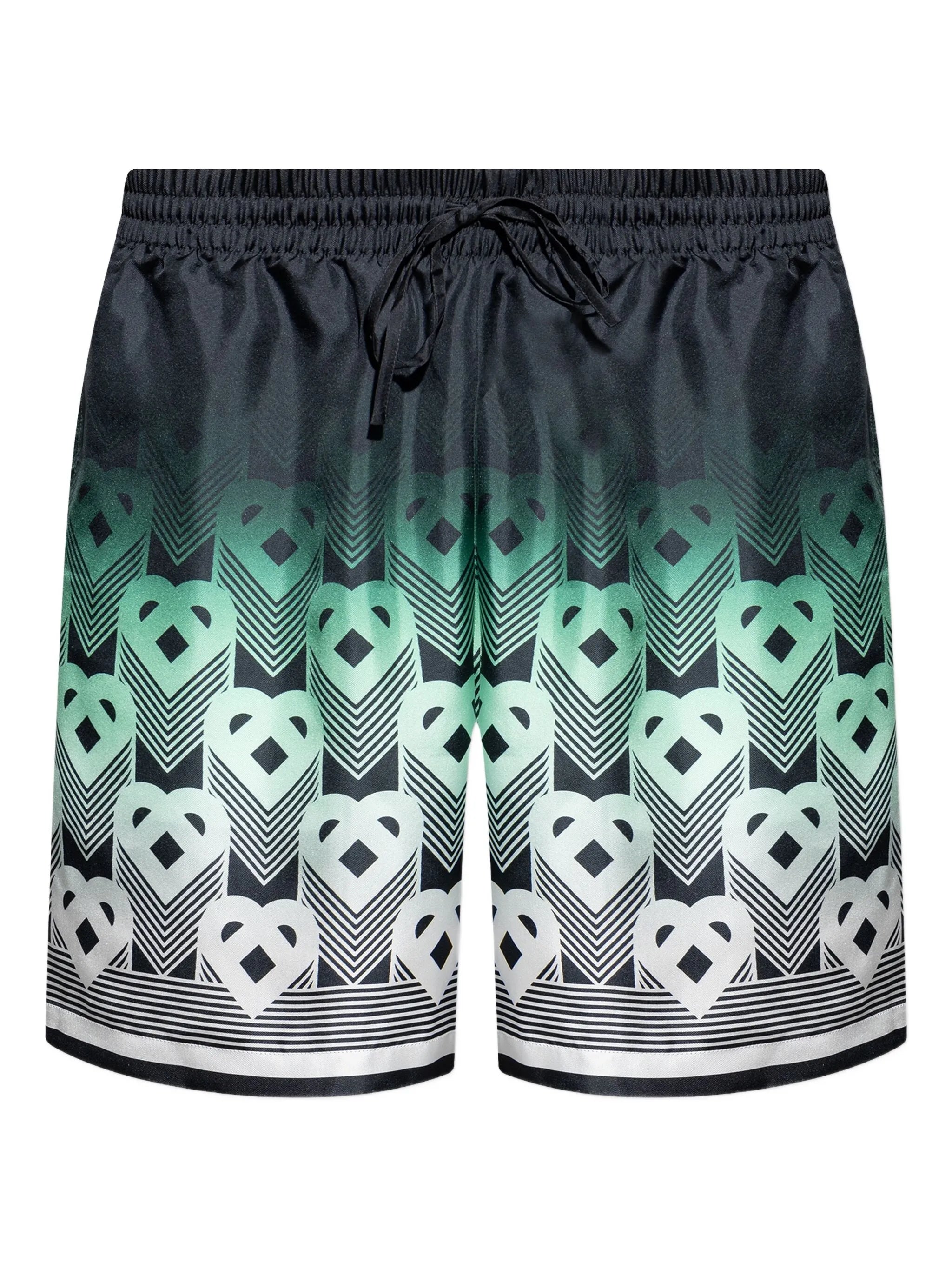 gradient monogram silk shorts
