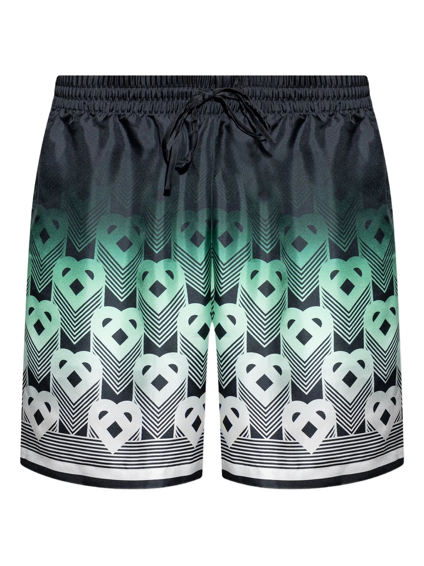gradient monogram silk shorts