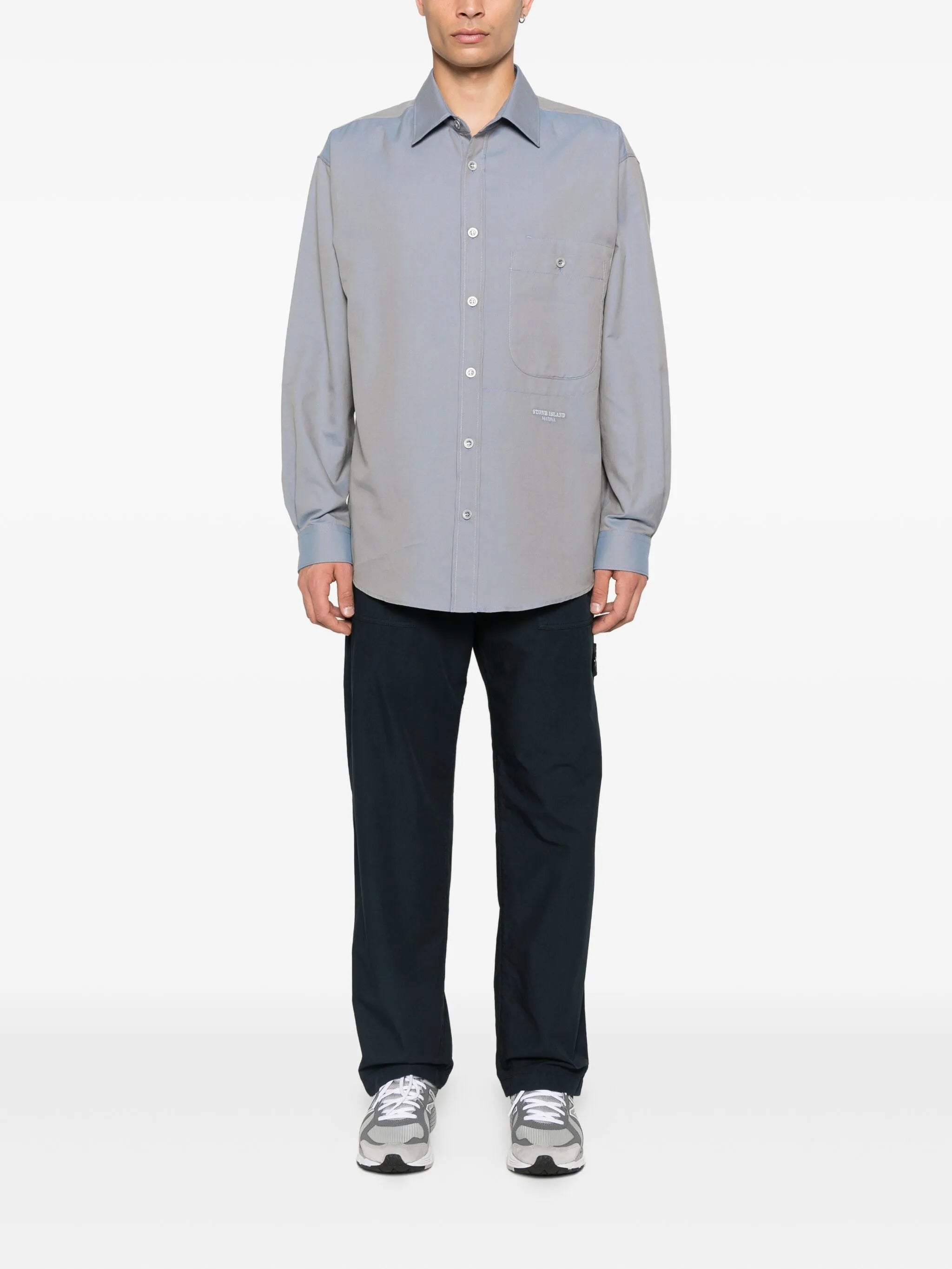 1100003 patch-pocket button-down shirt