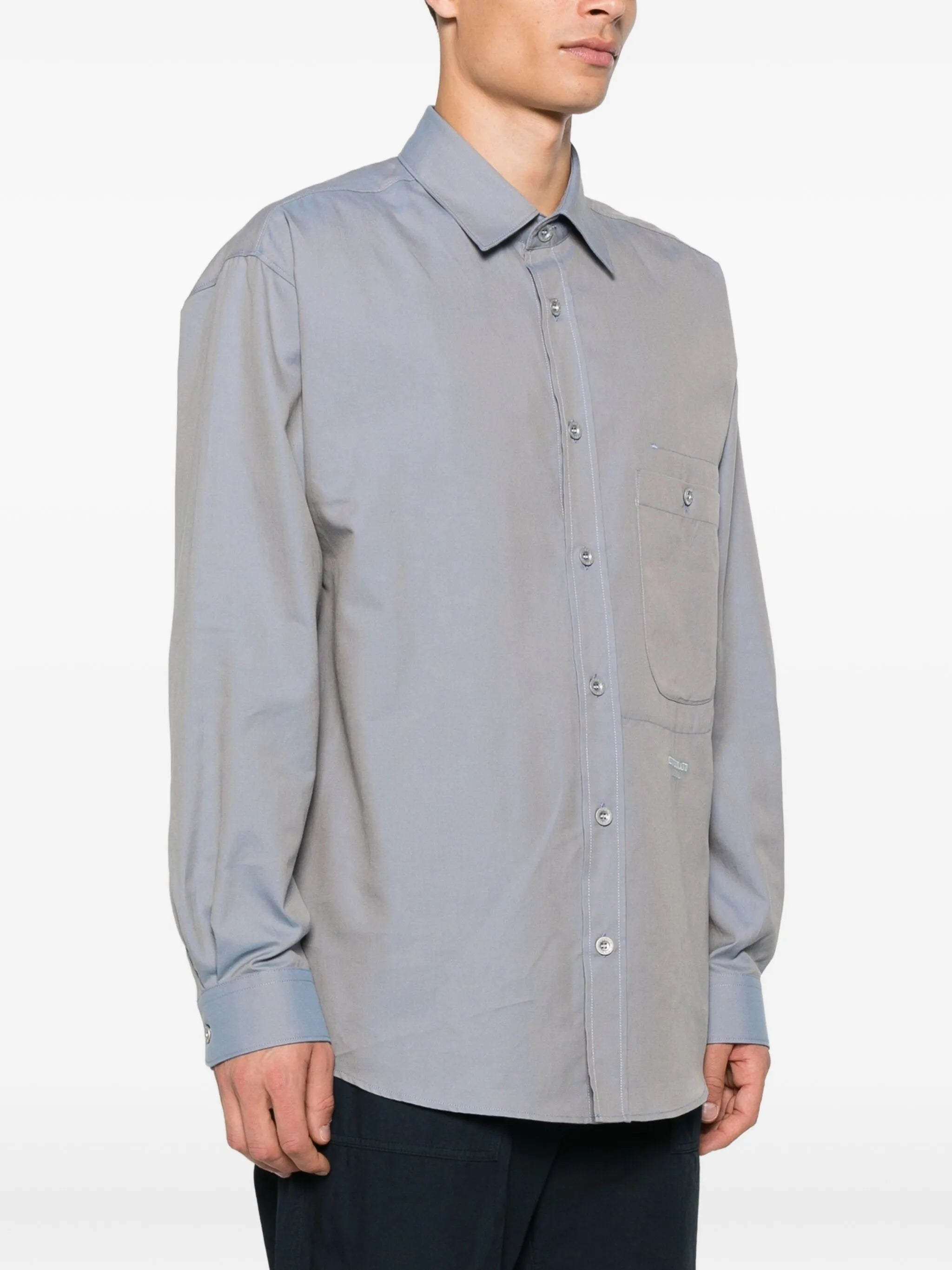 1100003 patch-pocket button-down shirt