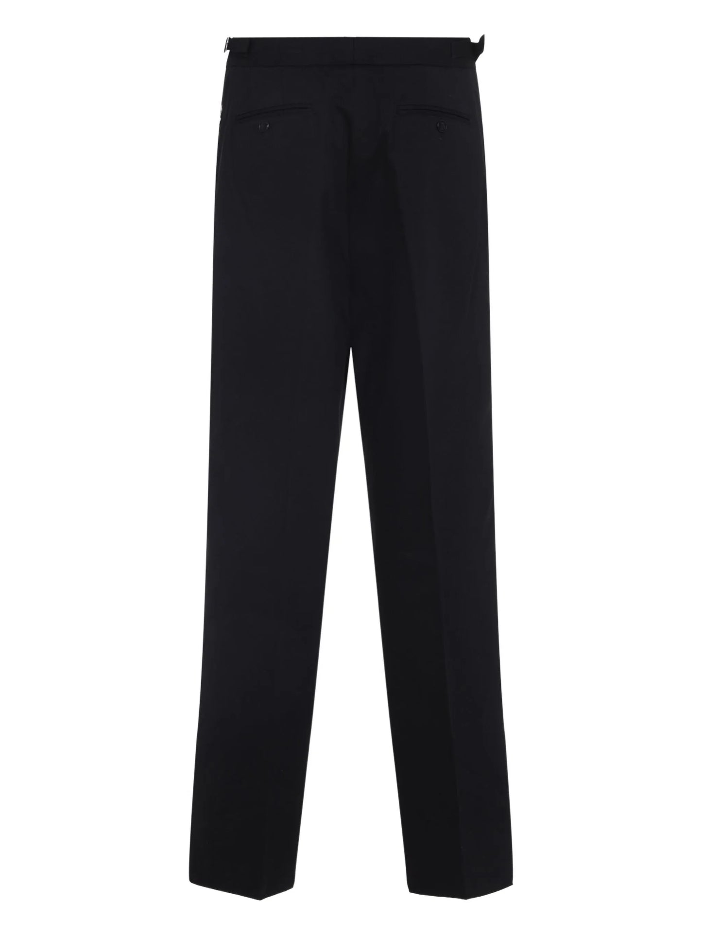 buckle-detail cotton trousers