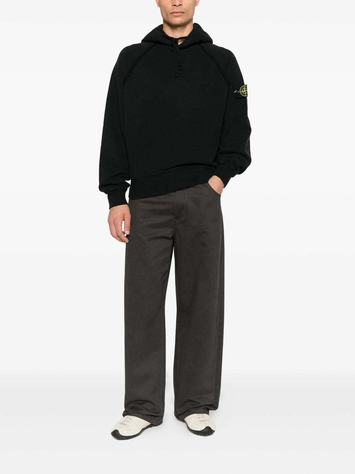 logo-patch pouch-pocket hoodie