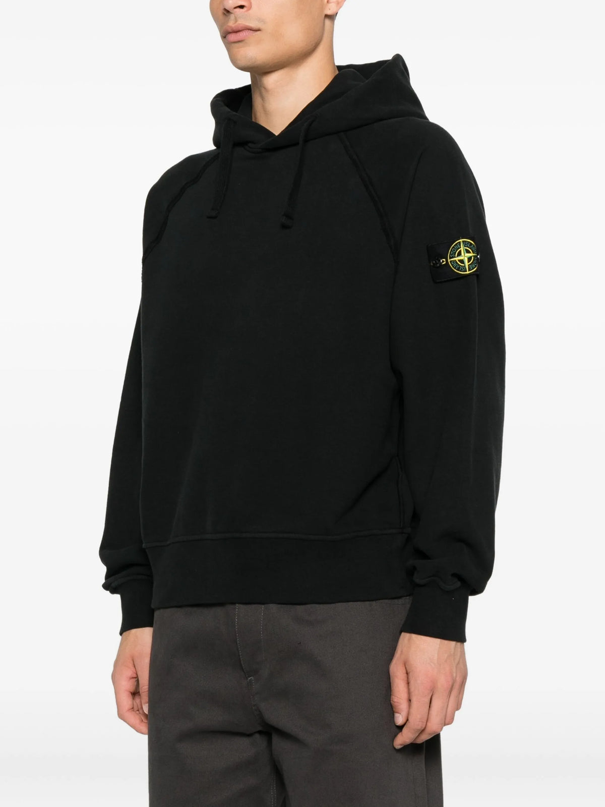 logo-patch pouch-pocket hoodie