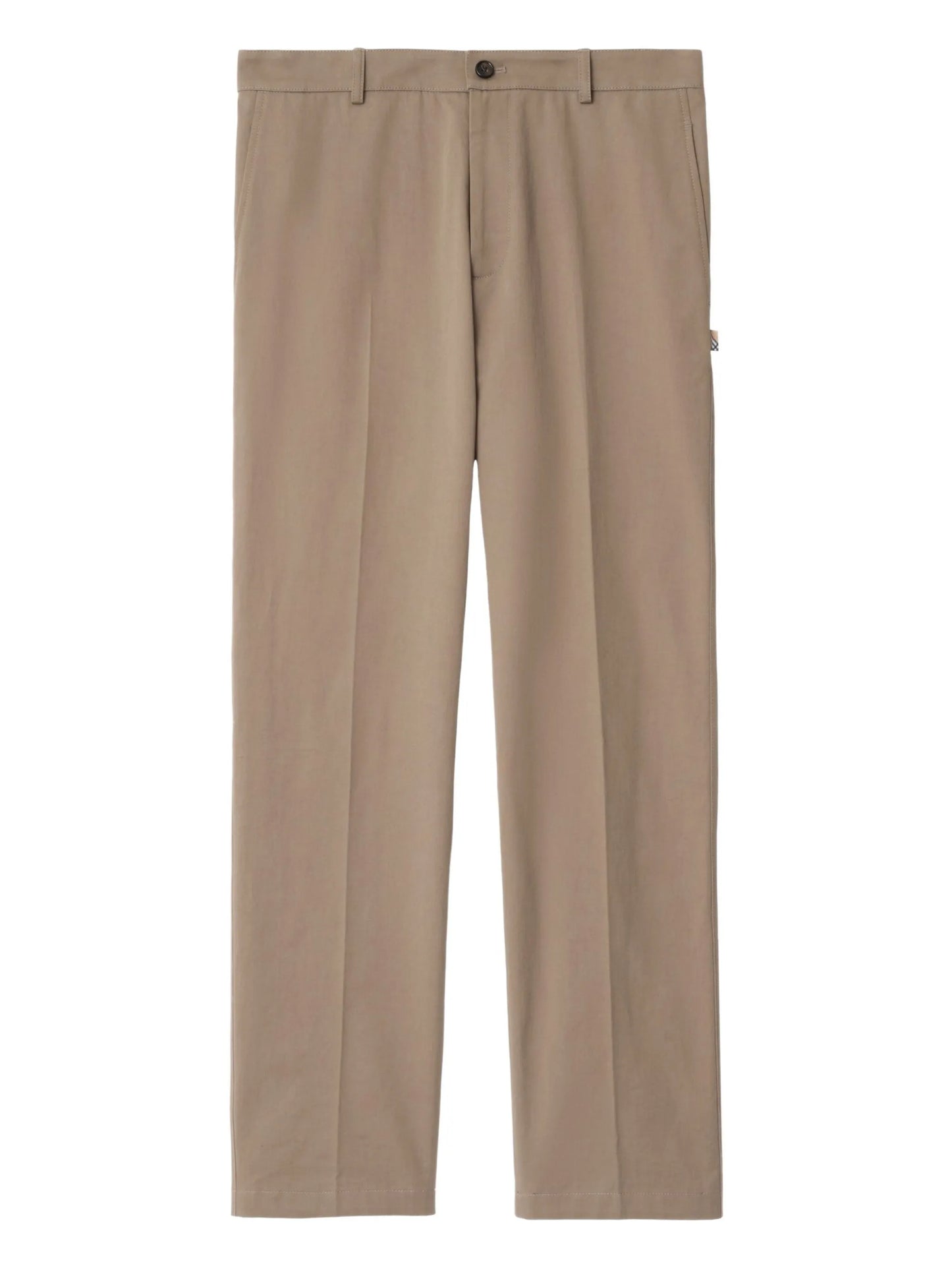 cotton pressed-crease trousers
