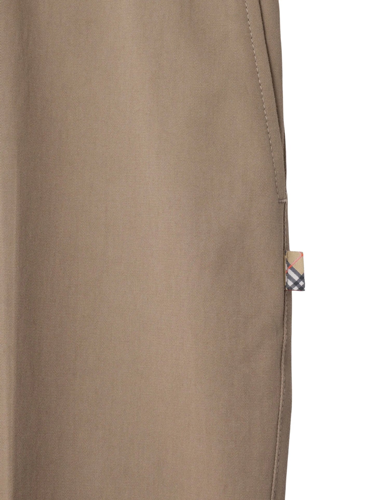 cotton pressed-crease trousers