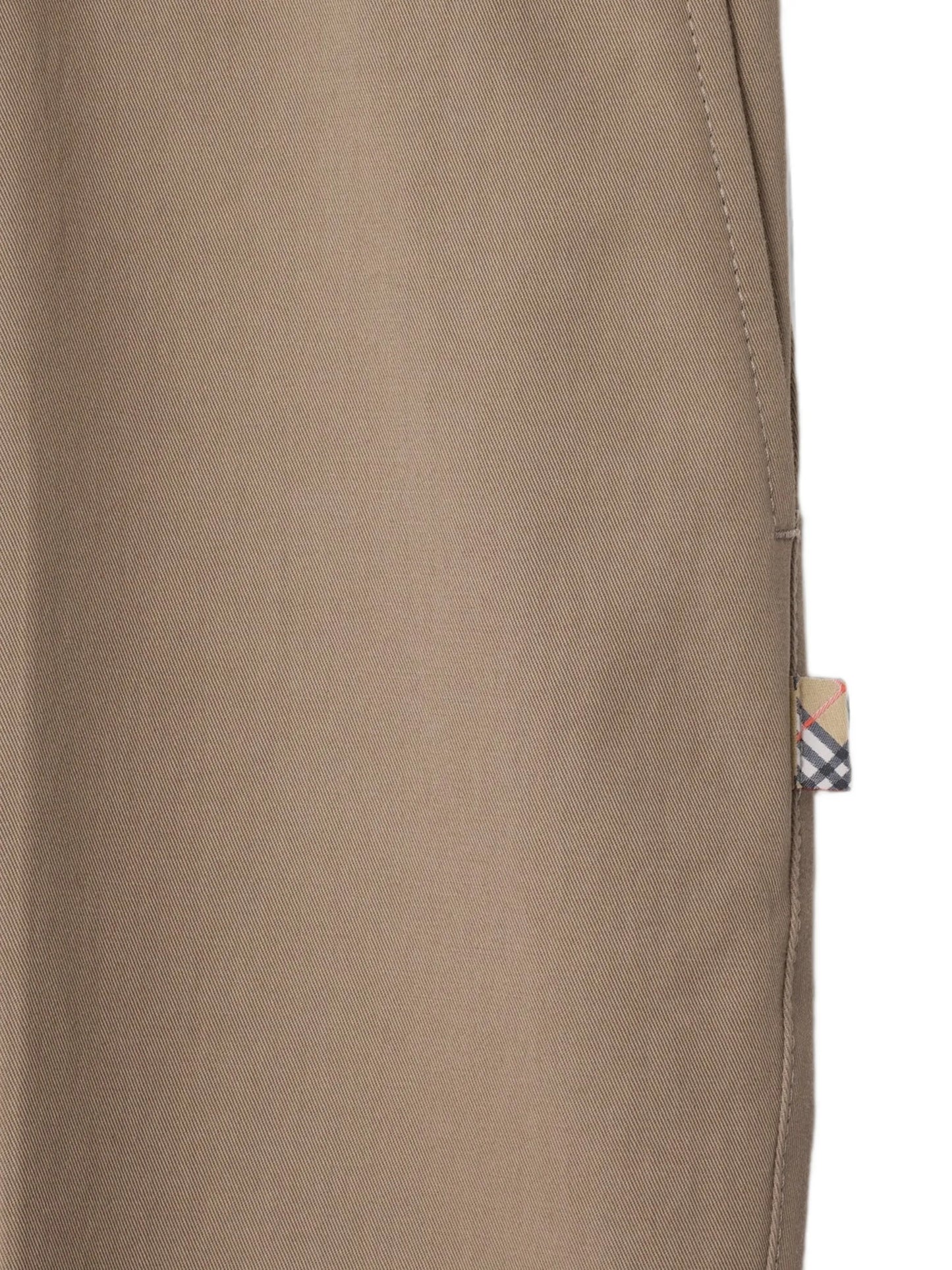 cotton pressed-crease trousers