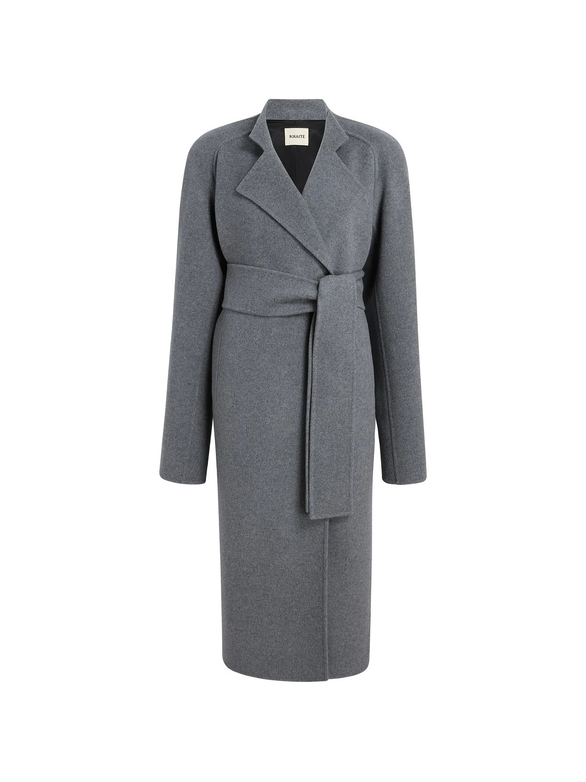 belted wool single-breasted coat
