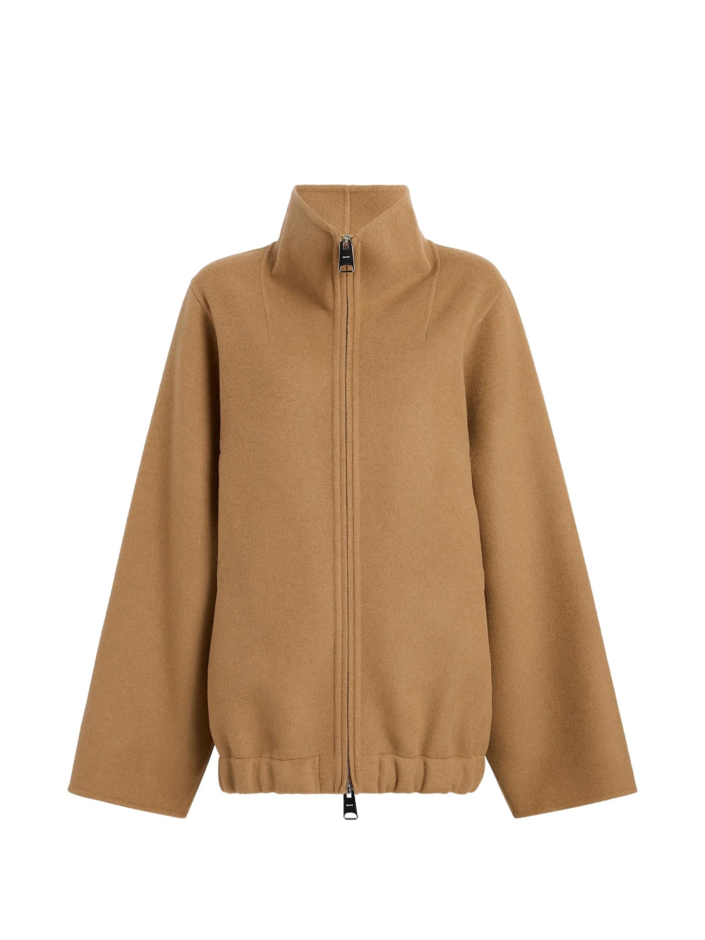 wide-sleeve zip-front jacket
