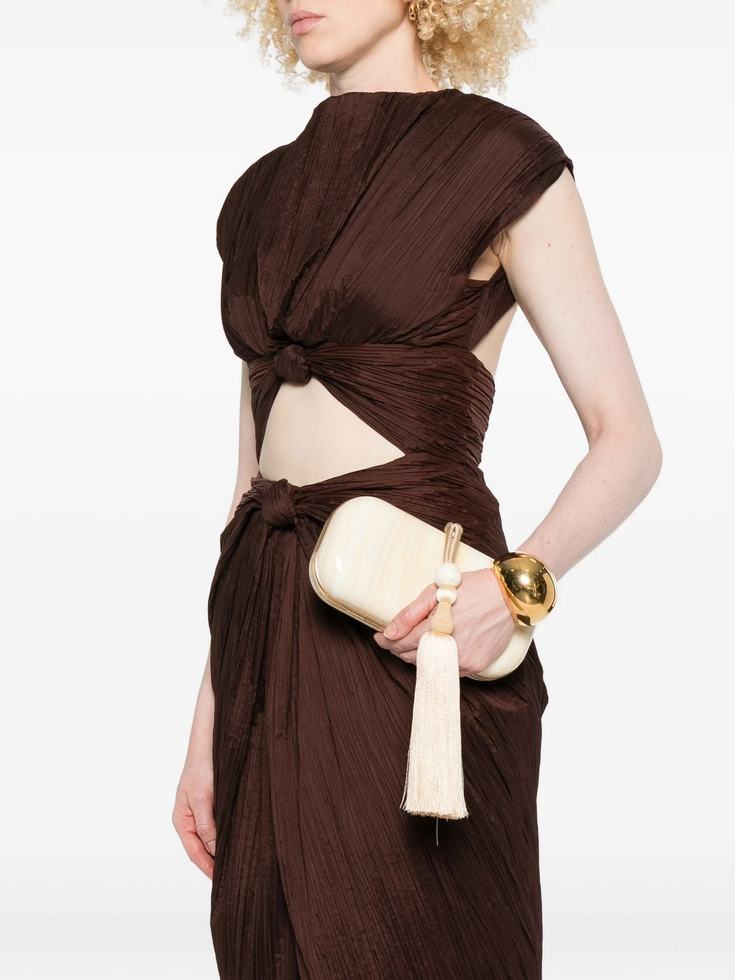 small Yasmin tassel-embellished clutch bag