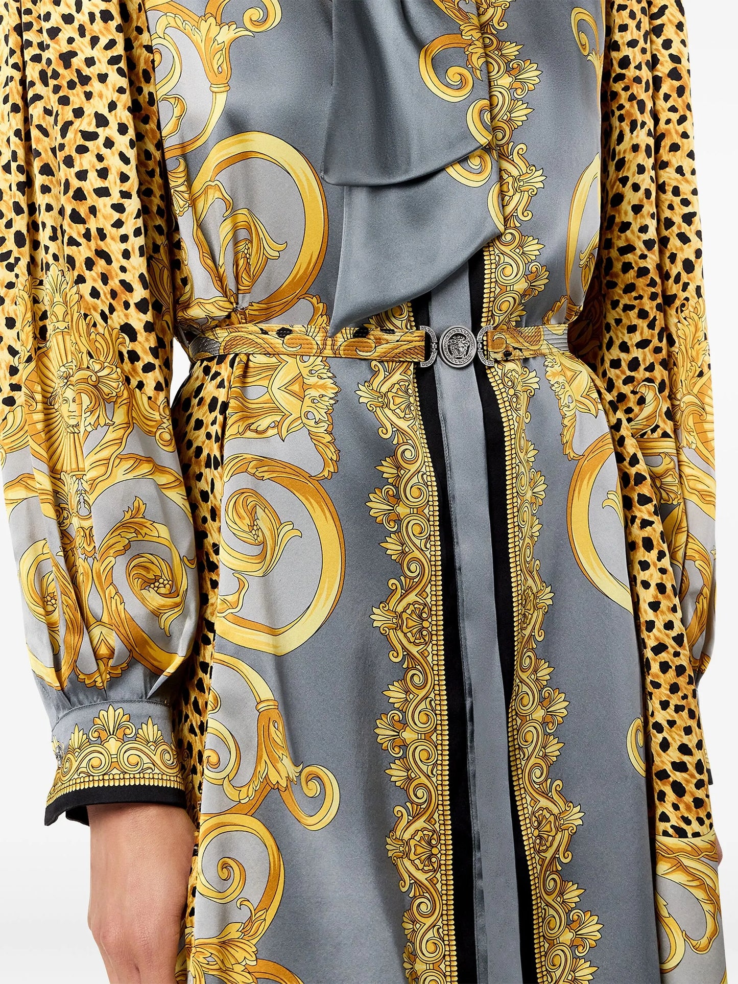 silk animal-print dress