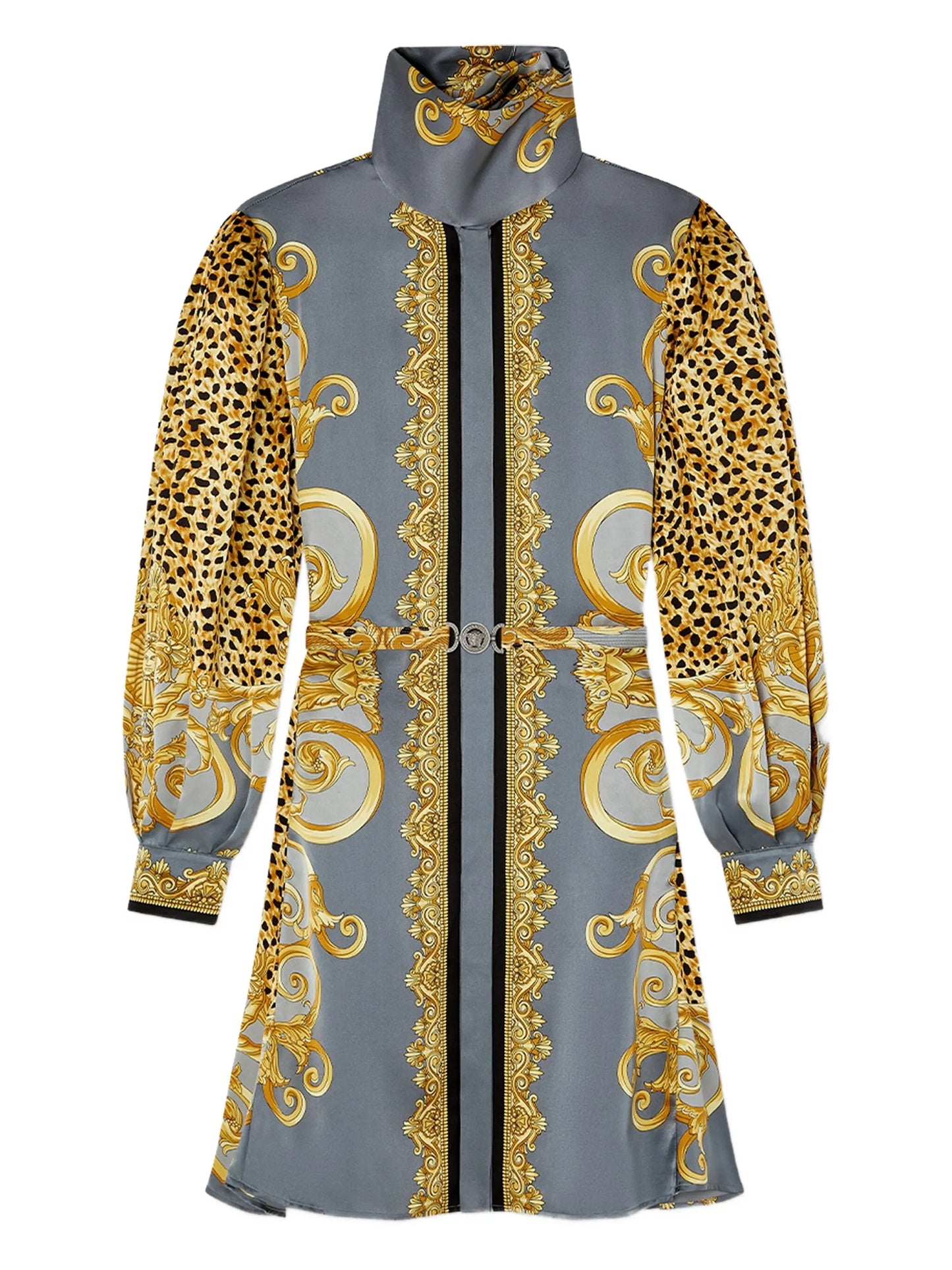 silk animal-print dress