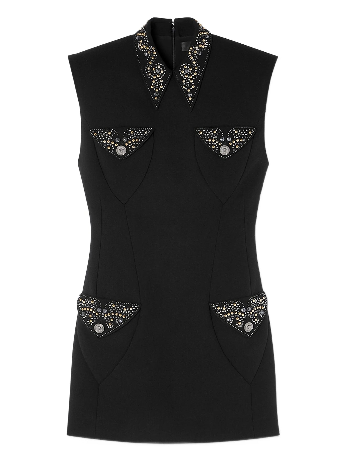embellished wool mini dress