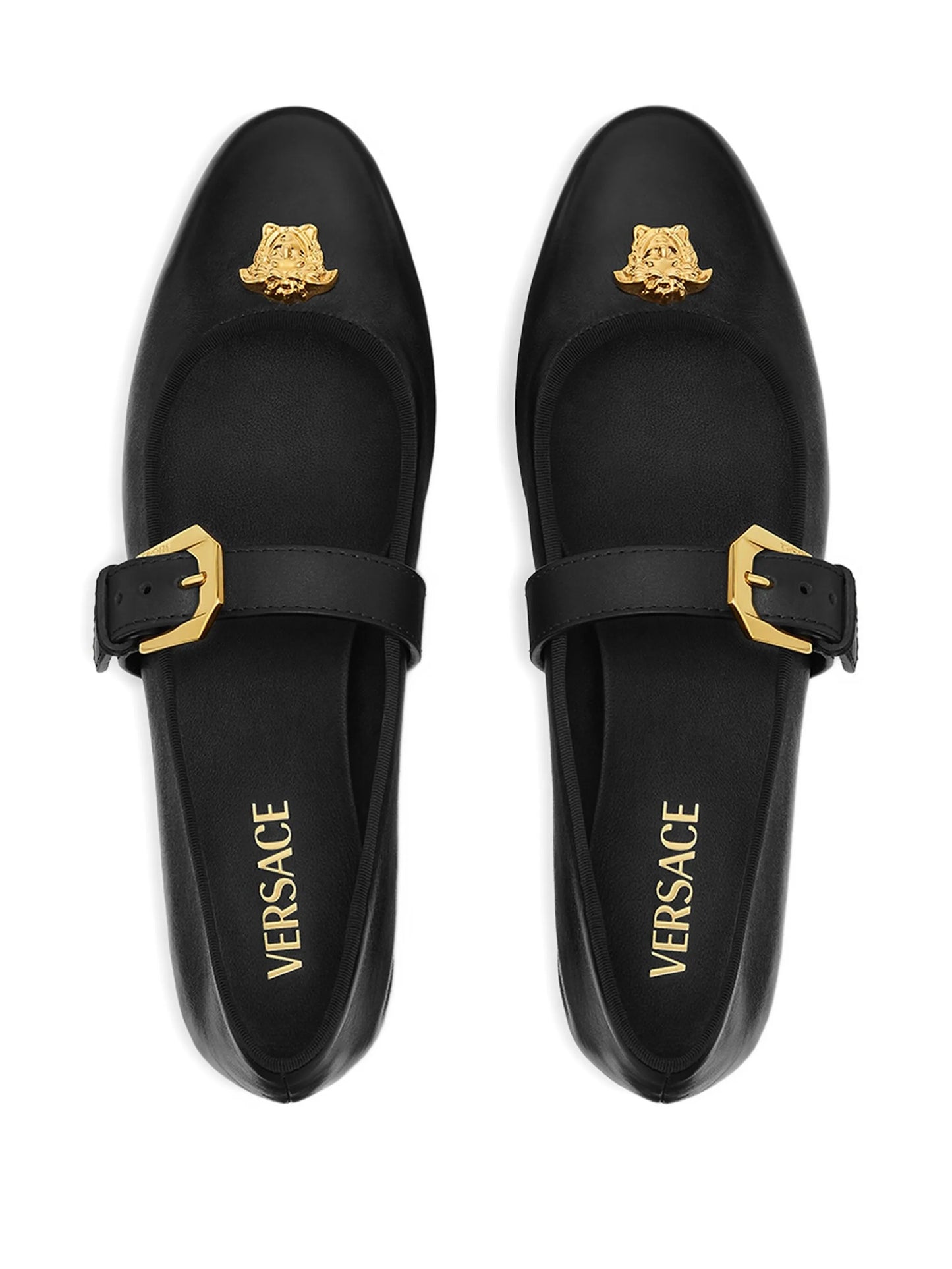 Medusa-buckle ballet flats