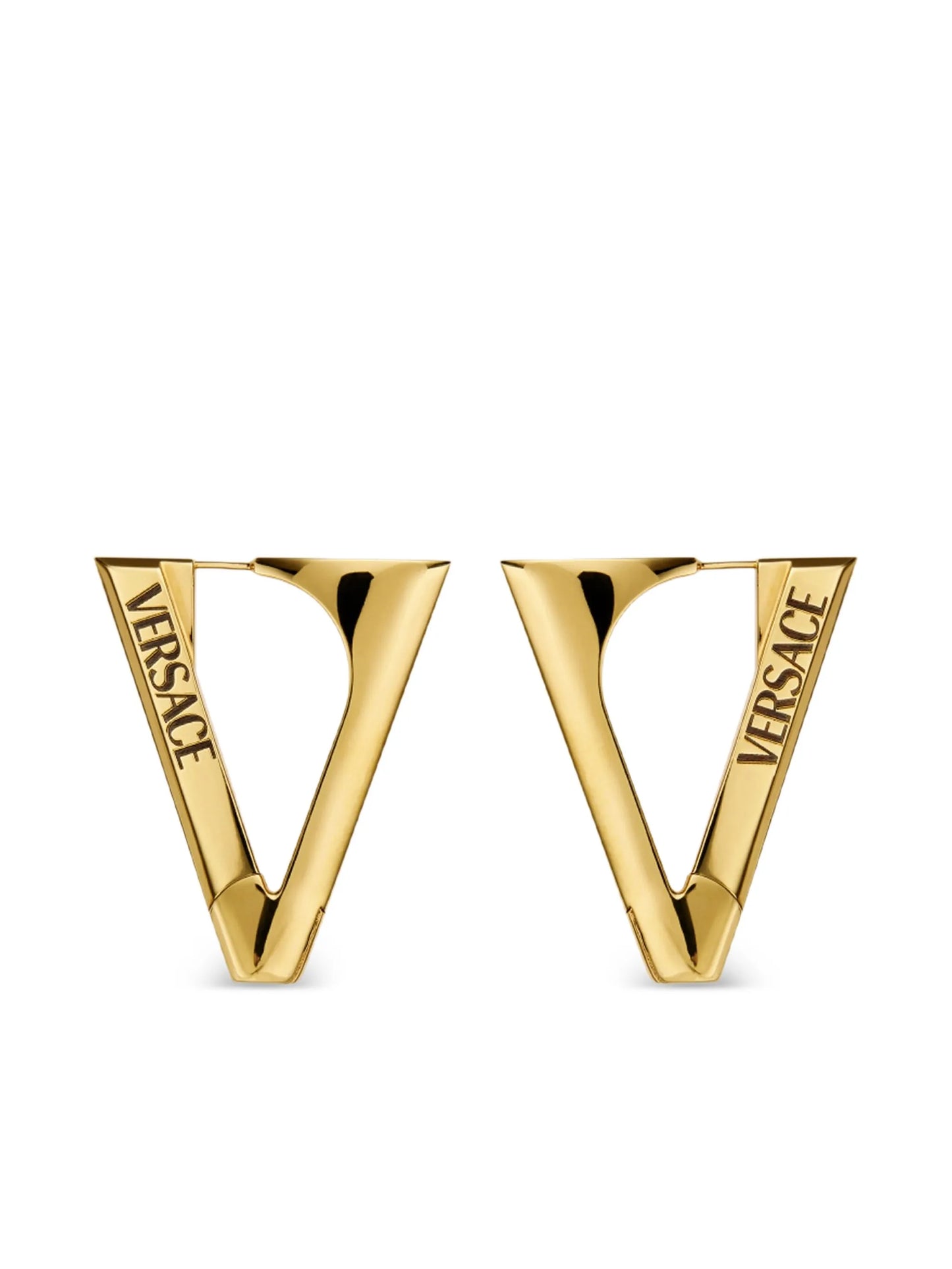 triangle logo-detail earrings