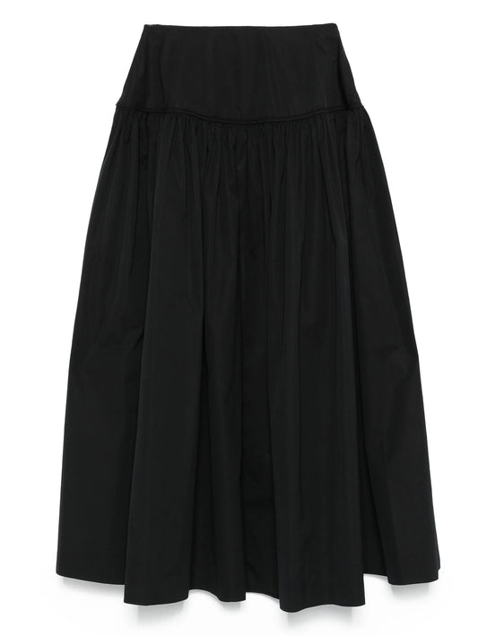 full cotton-poplin skirt