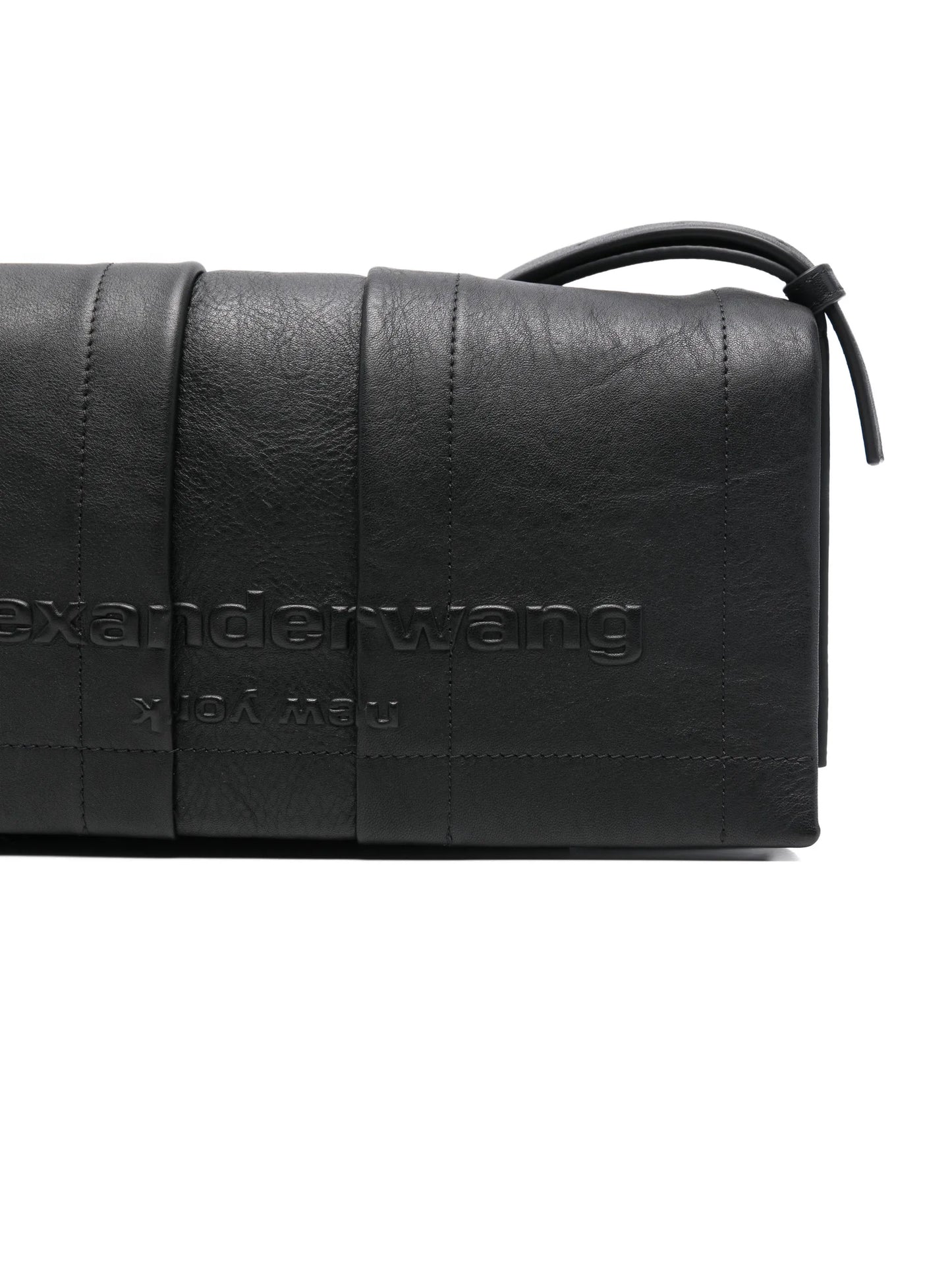 Wang Pack leather flap crinkle crossbody bag