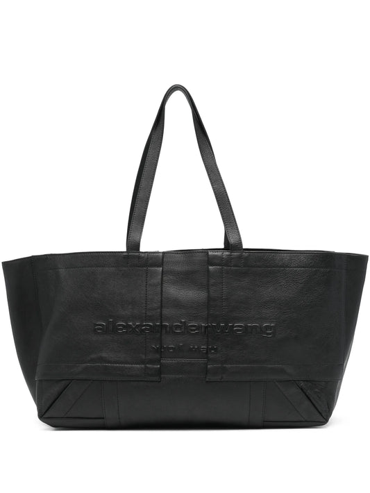 large leather tote bag