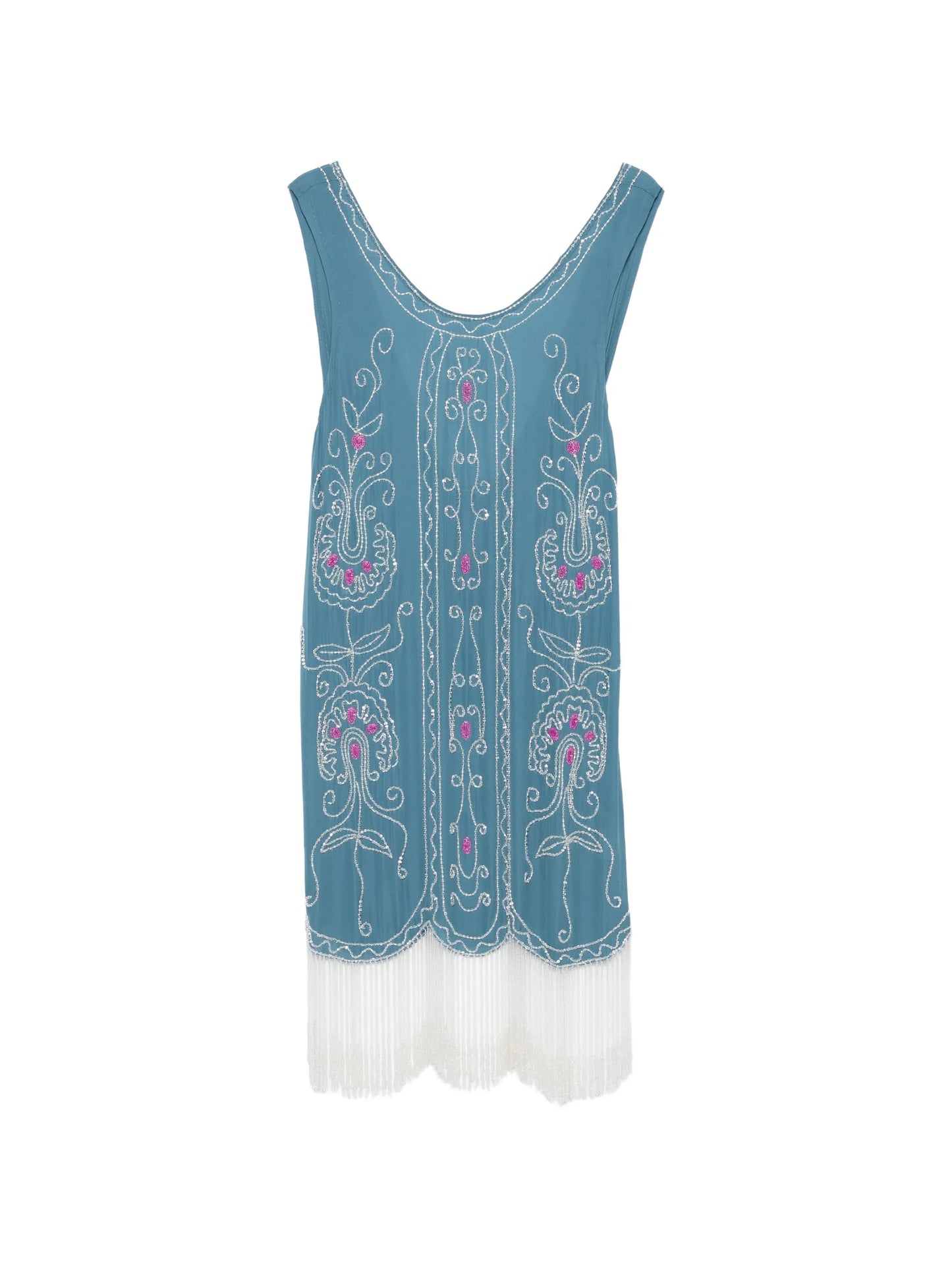 beaded-embellishment midi dress