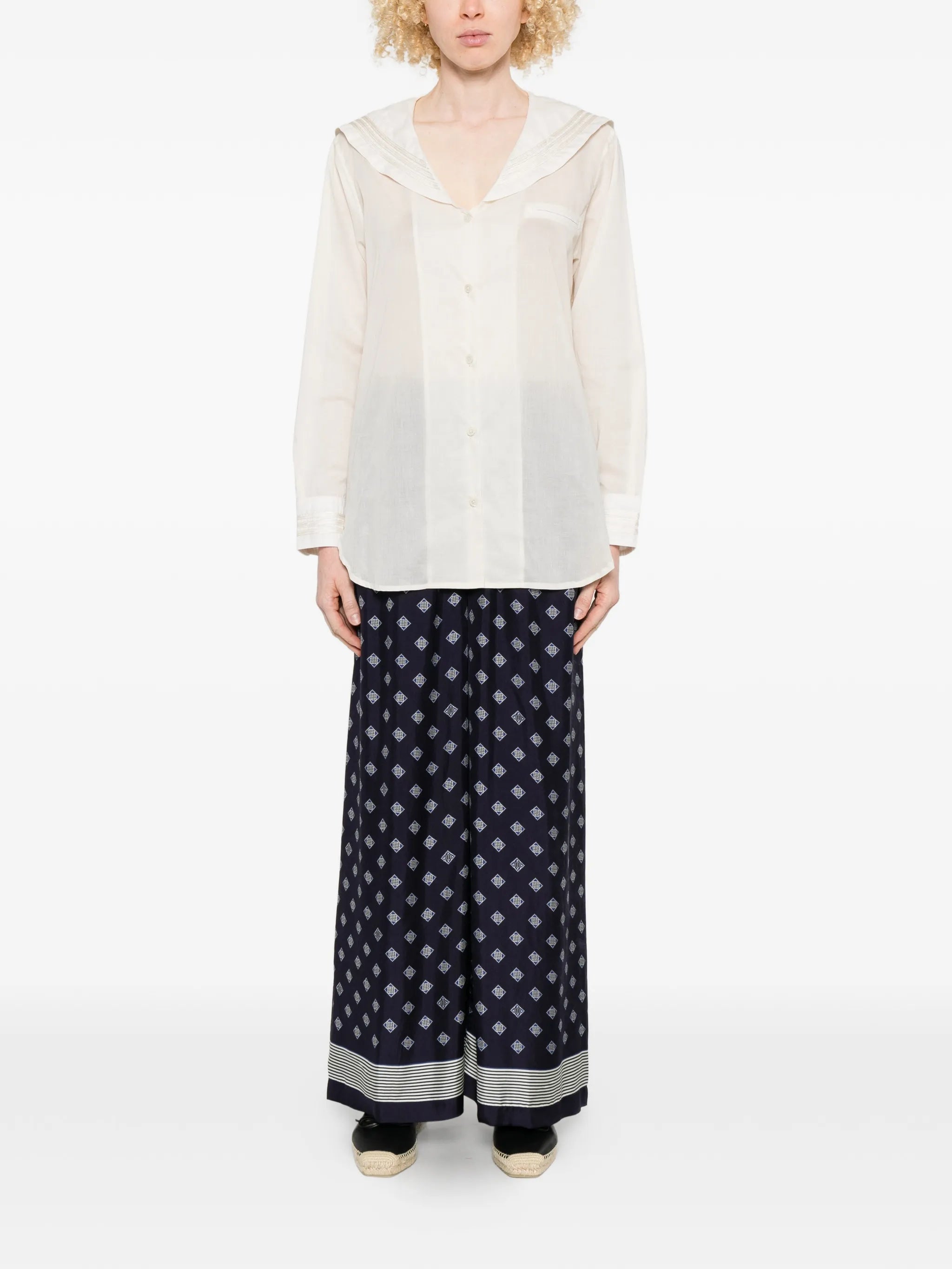 Marina button-fastening shirt