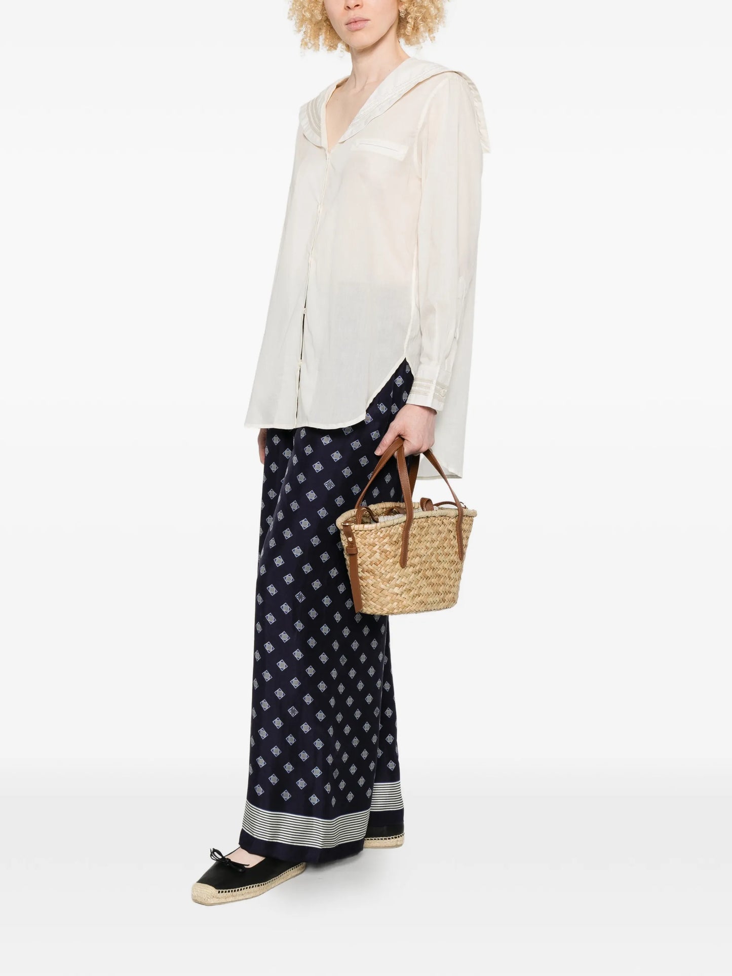 Marina button-fastening shirt